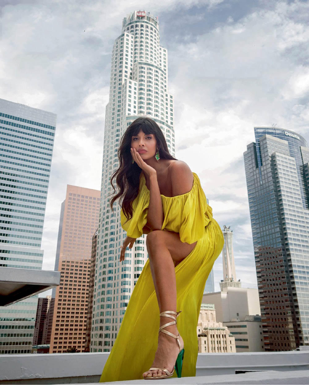 Jameela Jamil covers Harper’s Bazaar India May 2019 by Jennifer Massaux