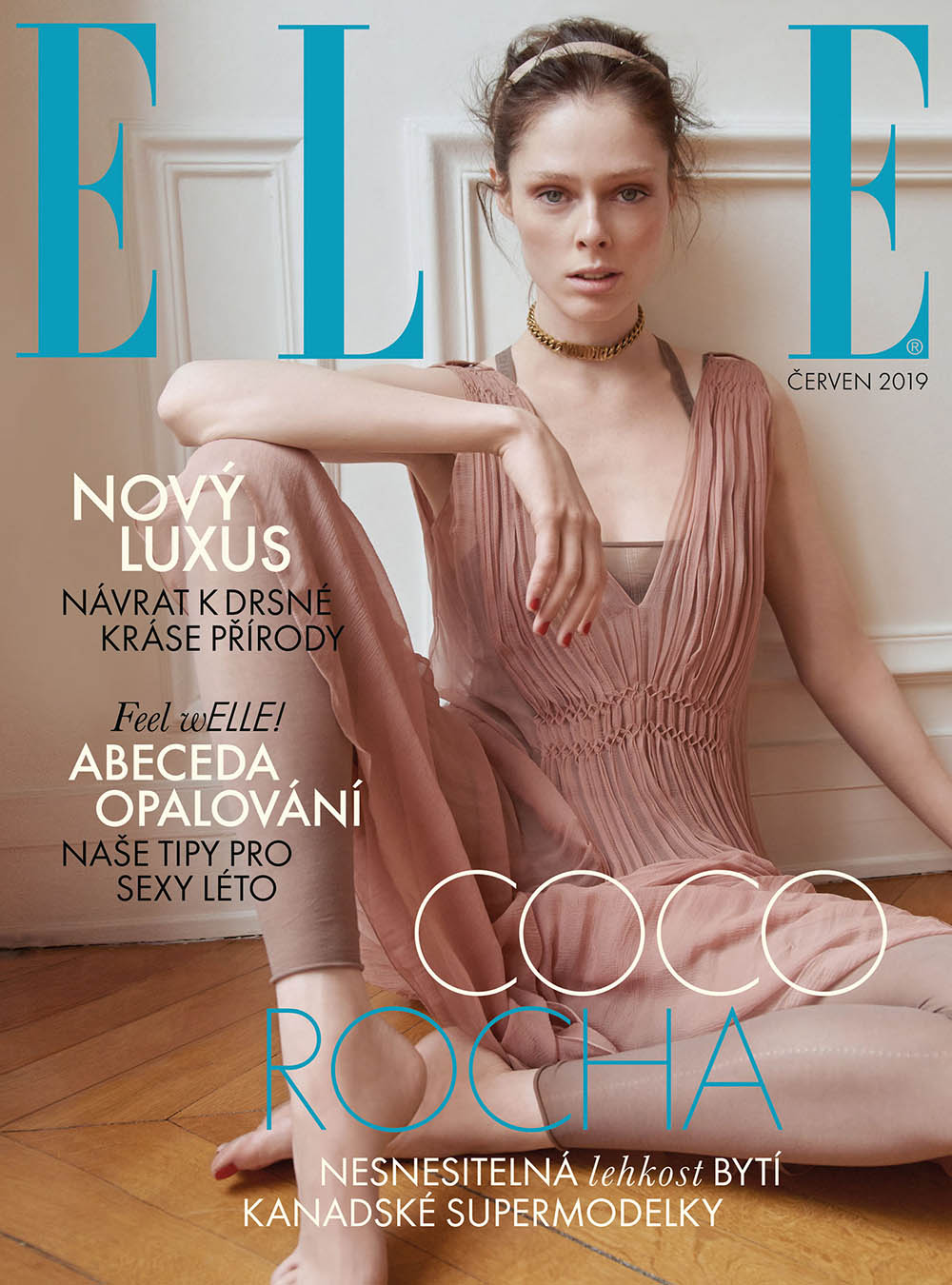 Coco Rocha covers Elle Czech June 2019 by Andreas Ortner