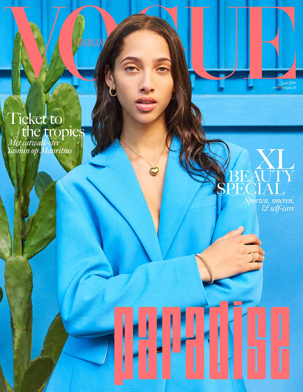 Yasmin Wijnaldum covers Vogue Netherlands June 2019 by Tung Walsh