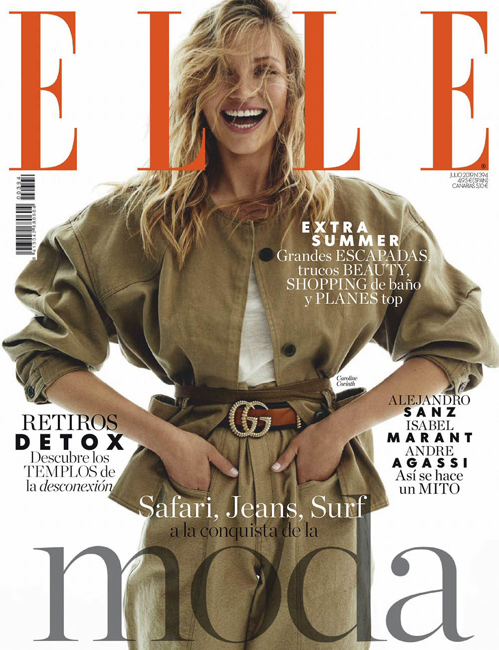 Caroline Corinth covers Elle Spain July 2019 by Xavi Gordo ...