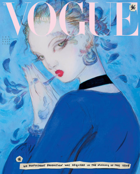 Illustrations For The First Time On Vogue Italia January 2020 Covers Fashionotography