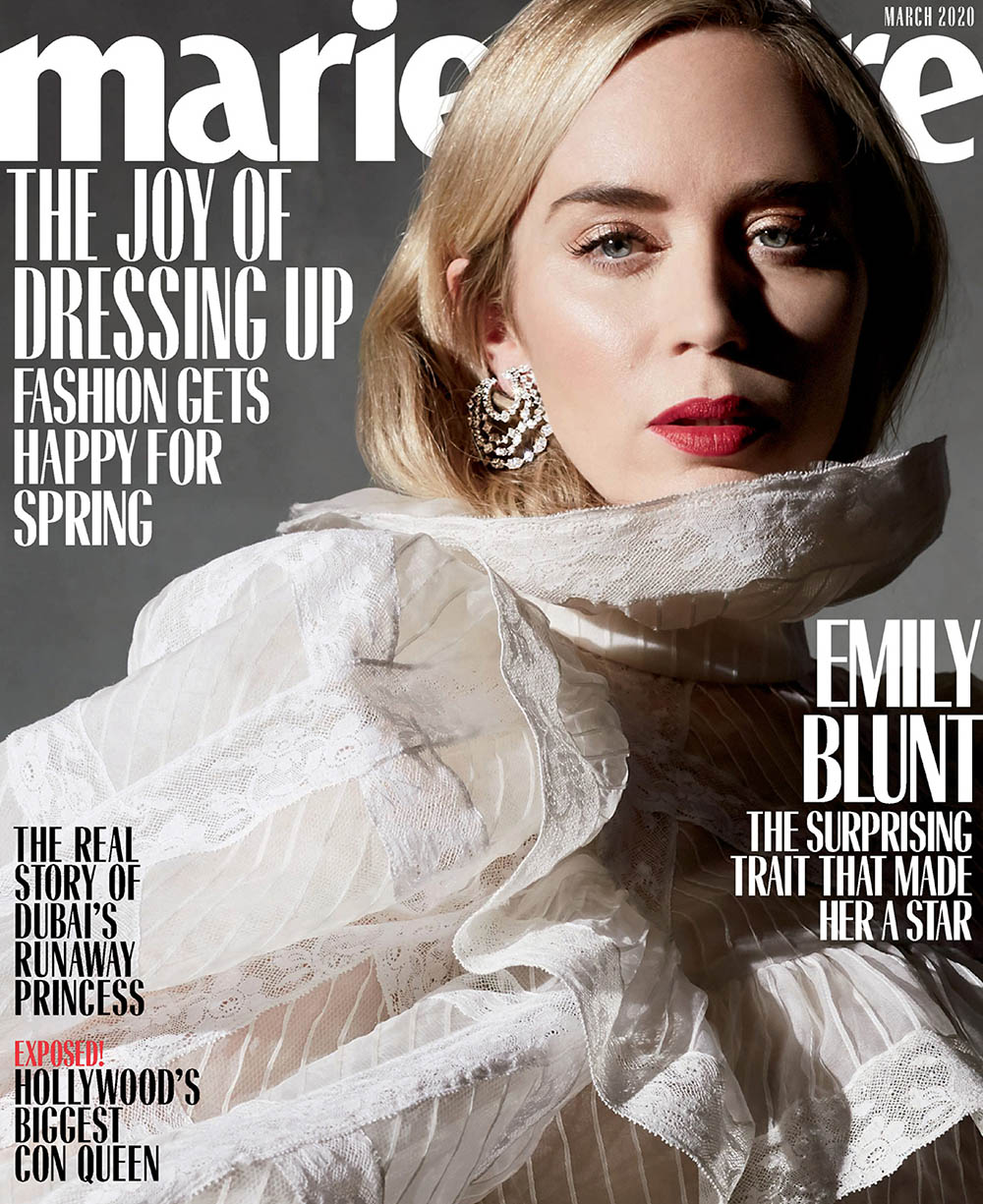 Emily Blunt Covers Marie Claire Us March 2020 By Denise Hewitt Lucci
