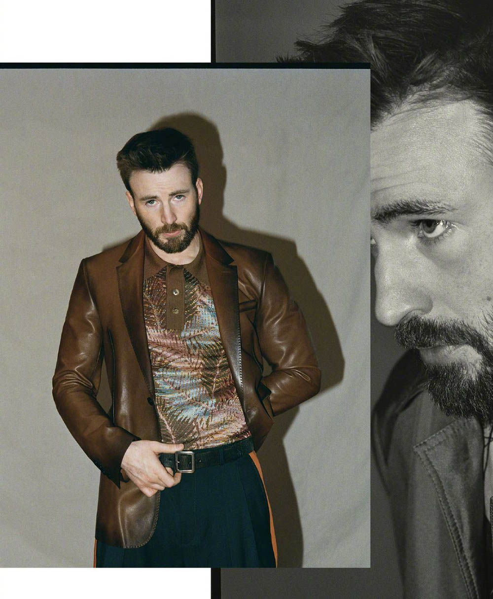 Chris Evans covers Esquire US April May 2020 by Robbie Fimmano