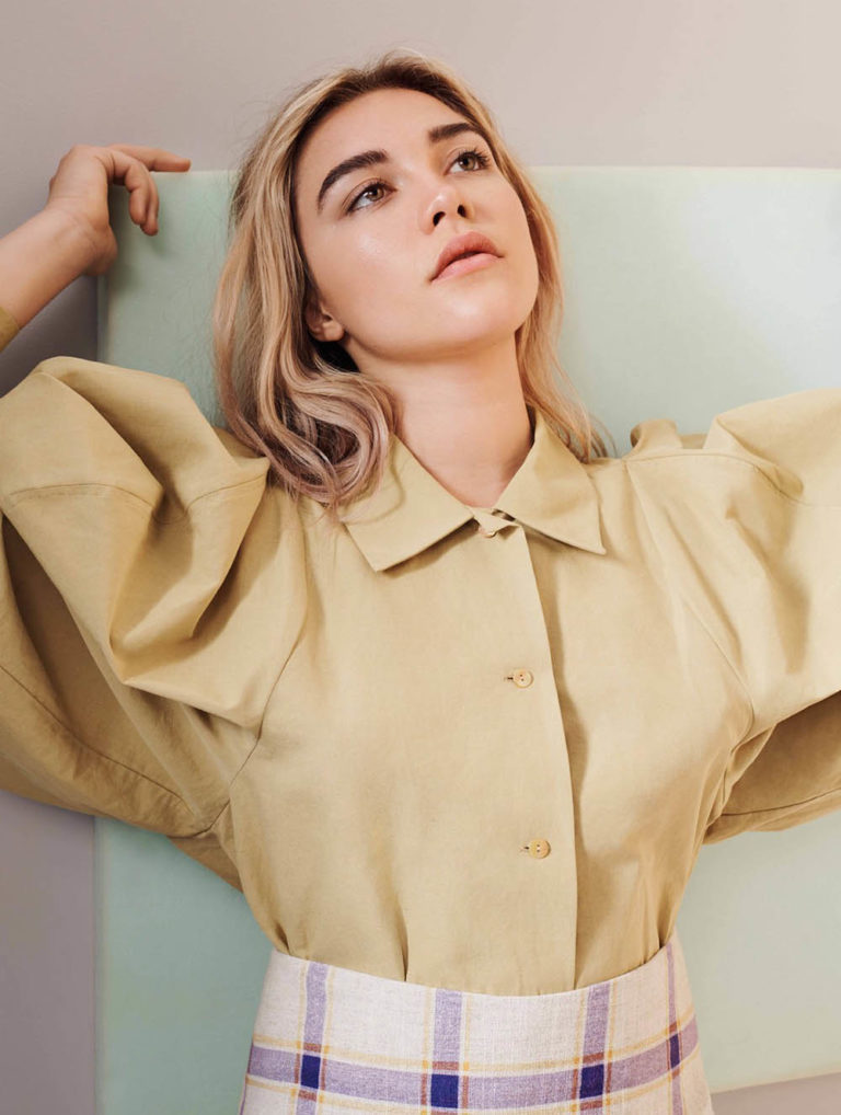 Florence Pugh covers Elle UK June 2020 by Liz Collins