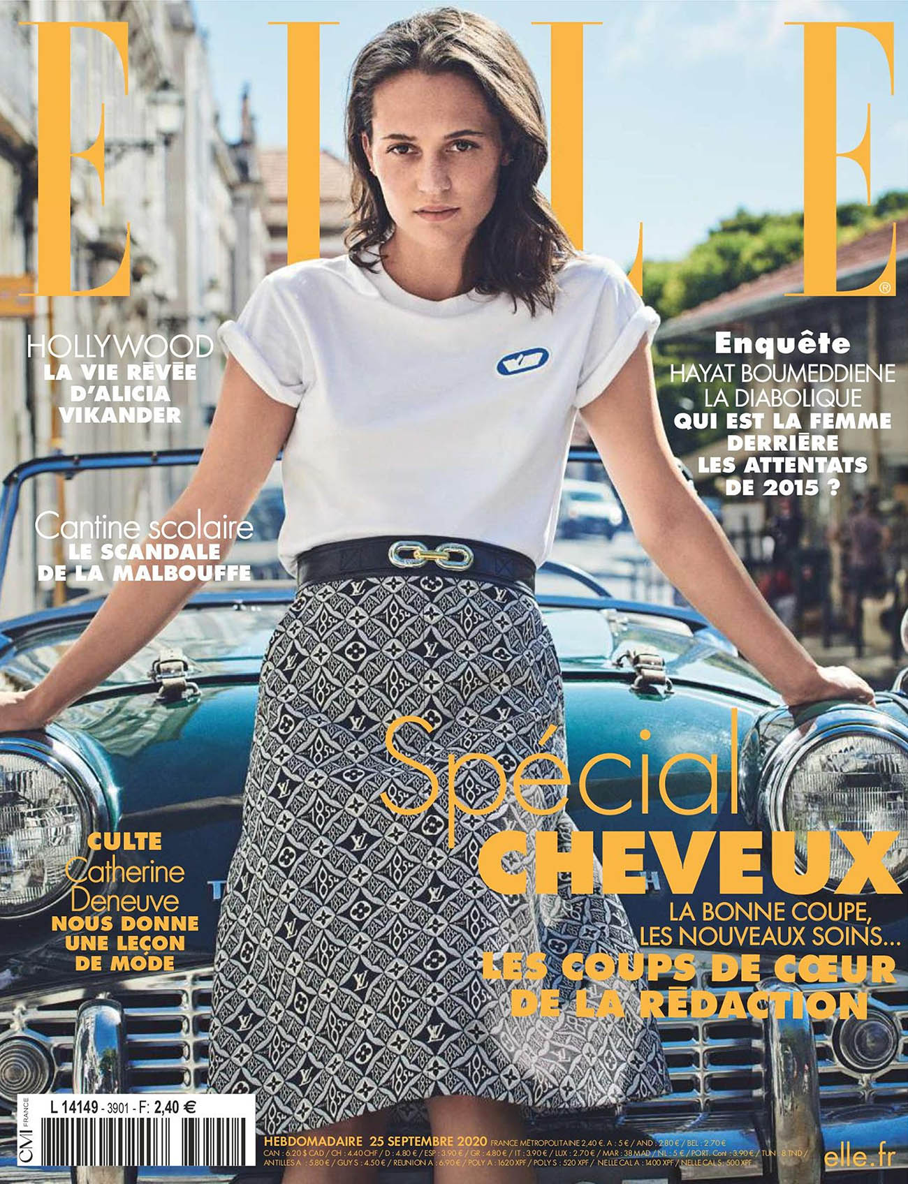 Alicia Vikander covers Elle France September 25th, 2020 by Matthew Brookes  - fashionotography