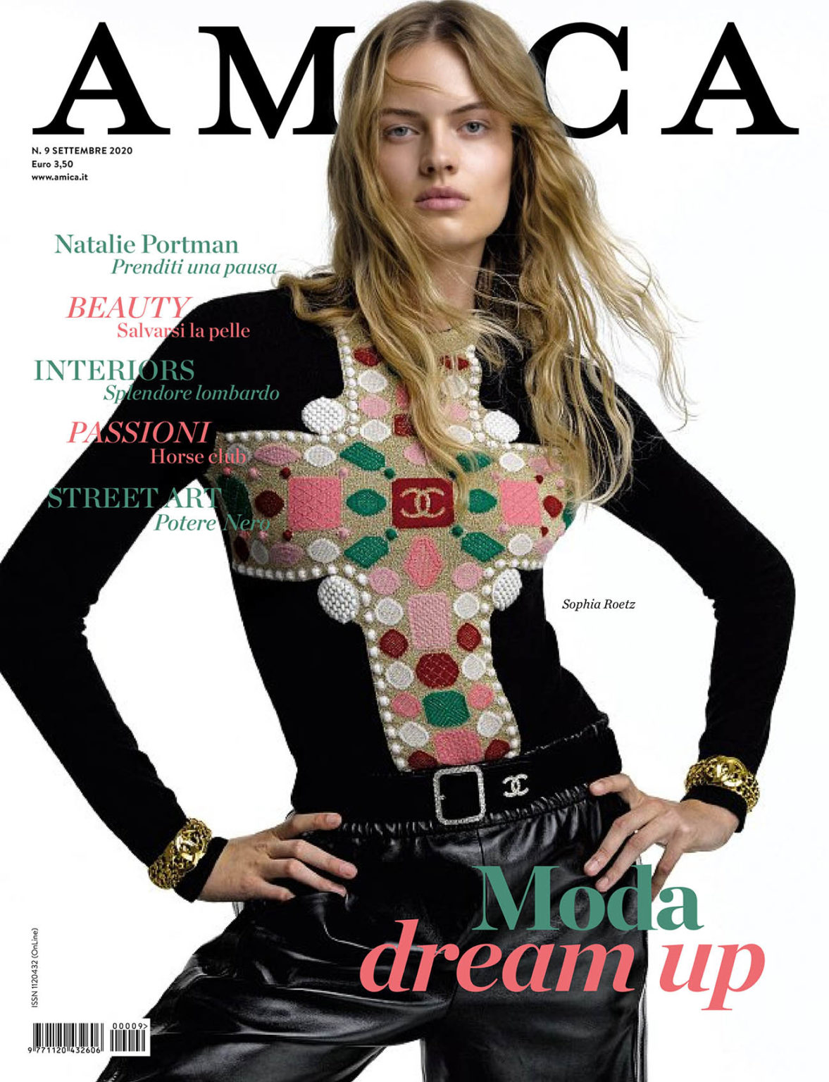 Sophia Roetz covers Amica Magazine September 2020 by Philippe Cometti ...