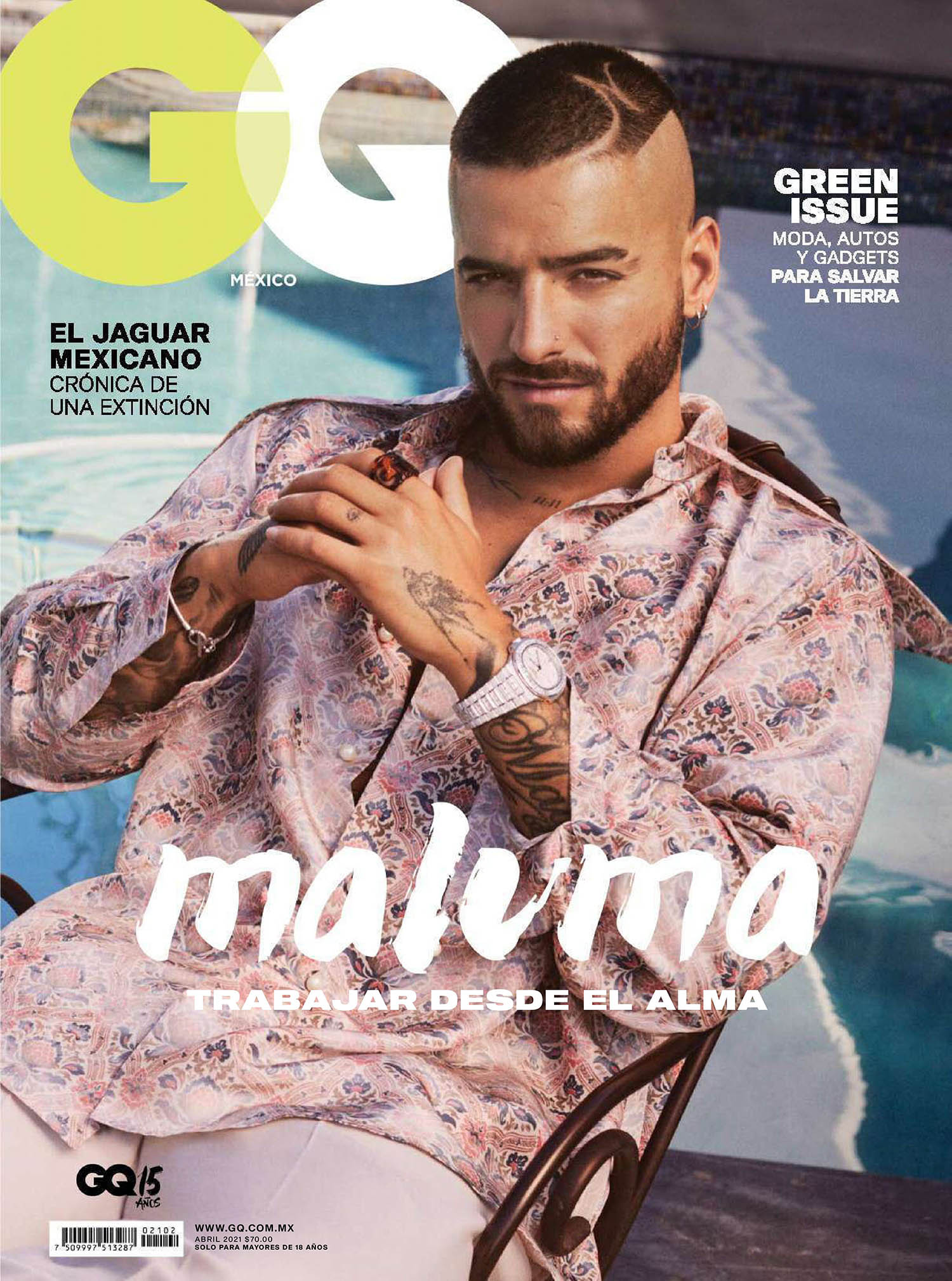 Maluma covers GQ Mexico & Latin America April 2021 by Michael Schwartz -  fashionotography