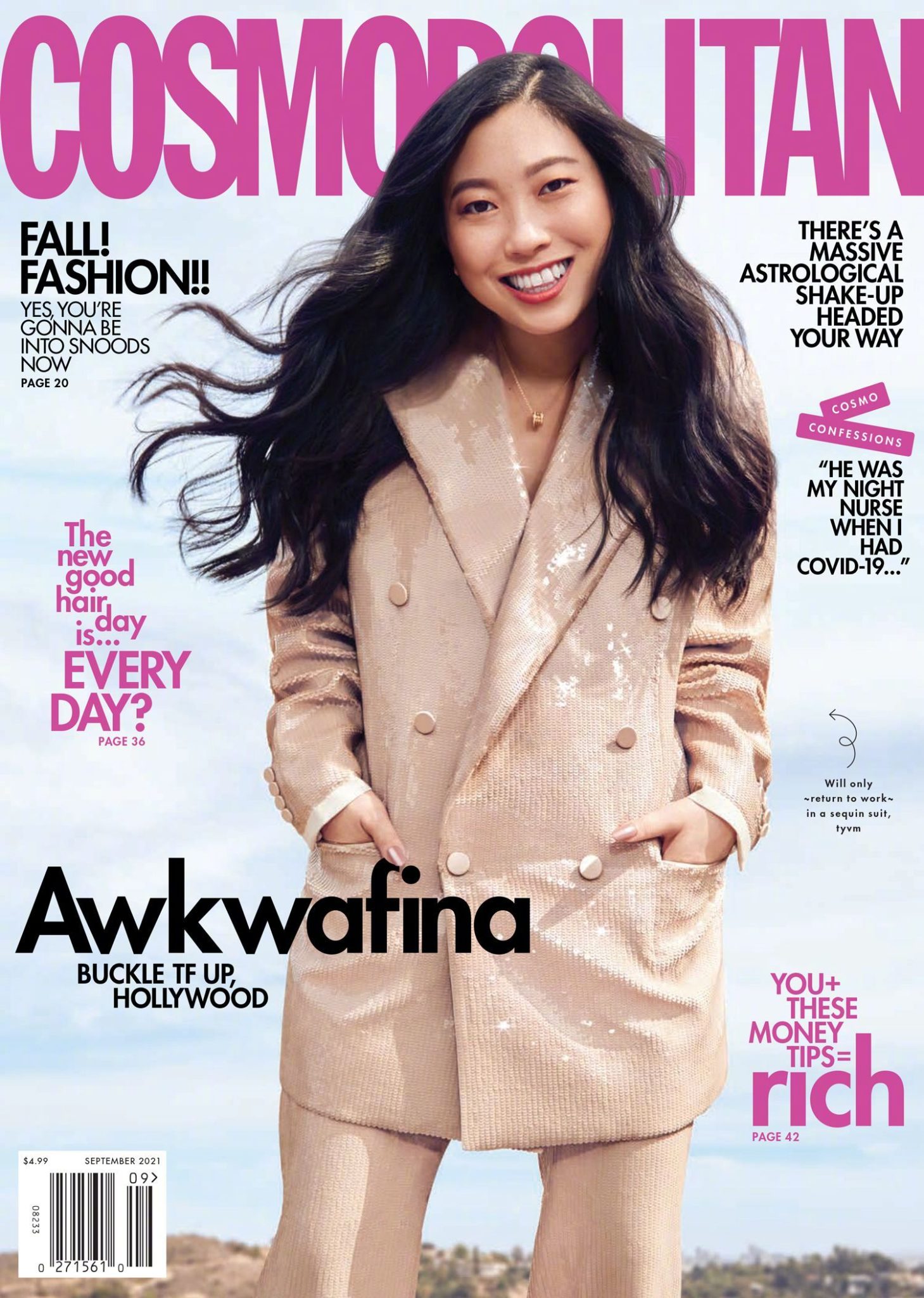 Awkwafina covers Cosmopolitan US September 2021 by Mei Tao ...