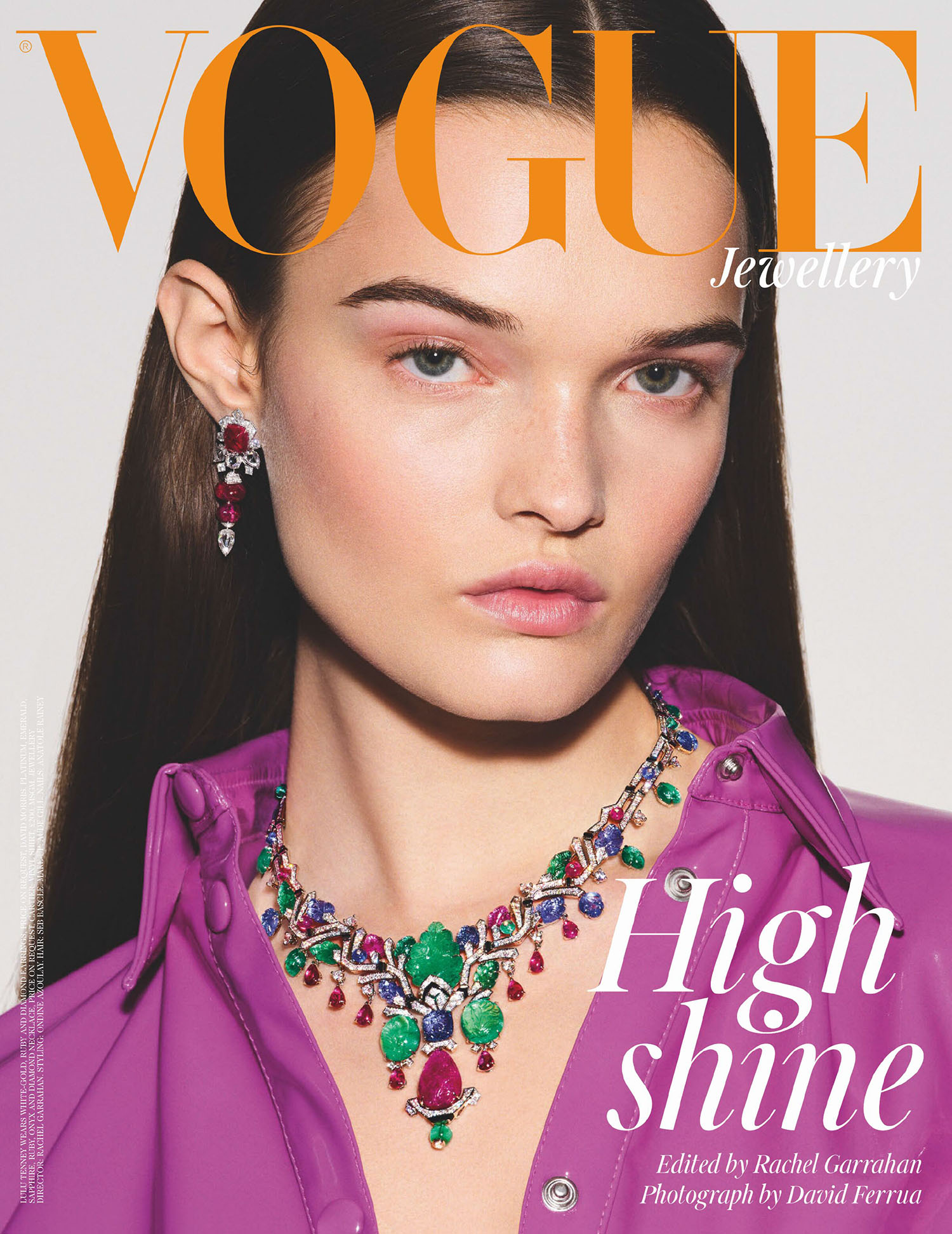 Lulu Tenney covers British Vogue Jewellery August 2021 by David Ferrua ...