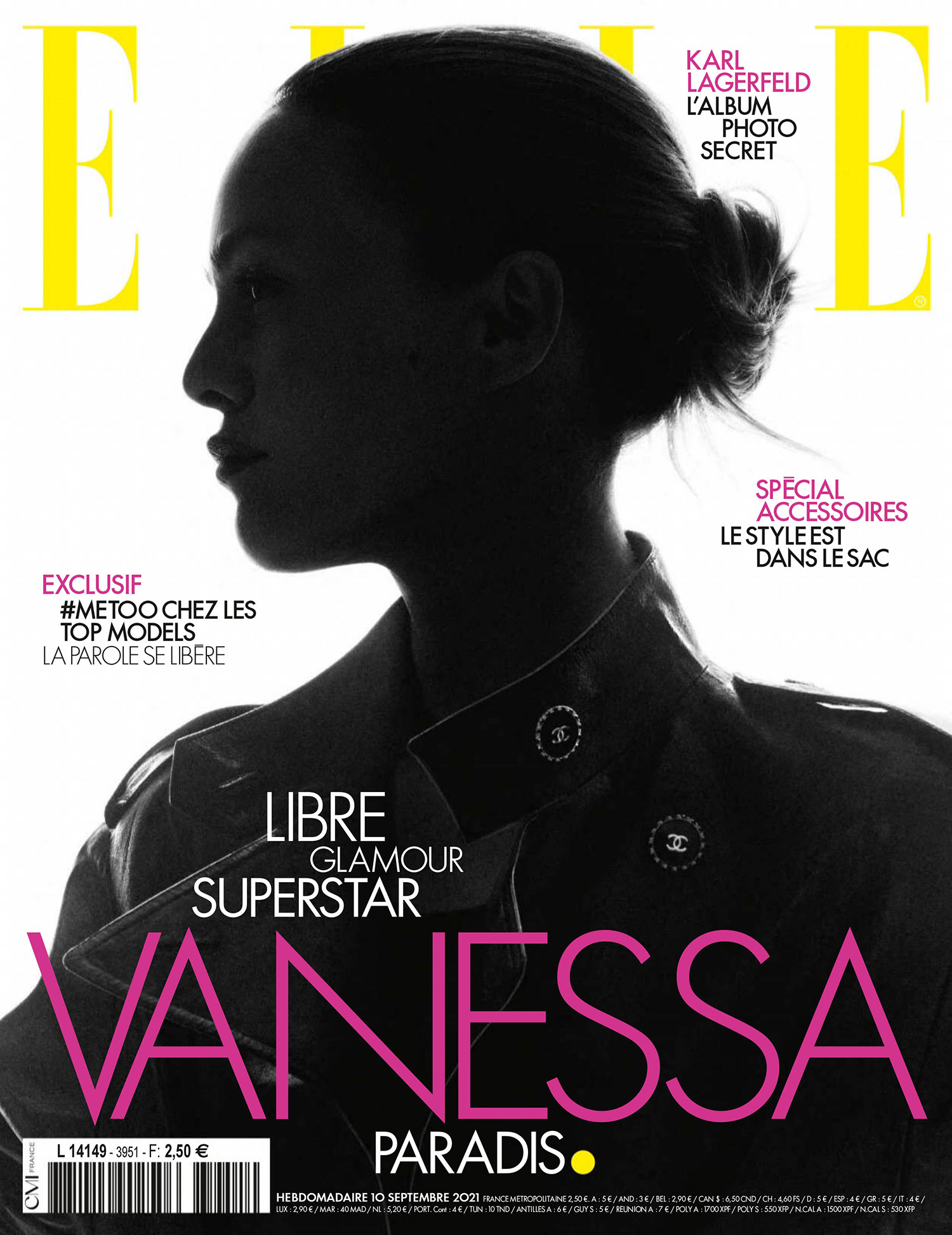 Vanessa Paradis covers Elle France September 10th, 2021 by Karim