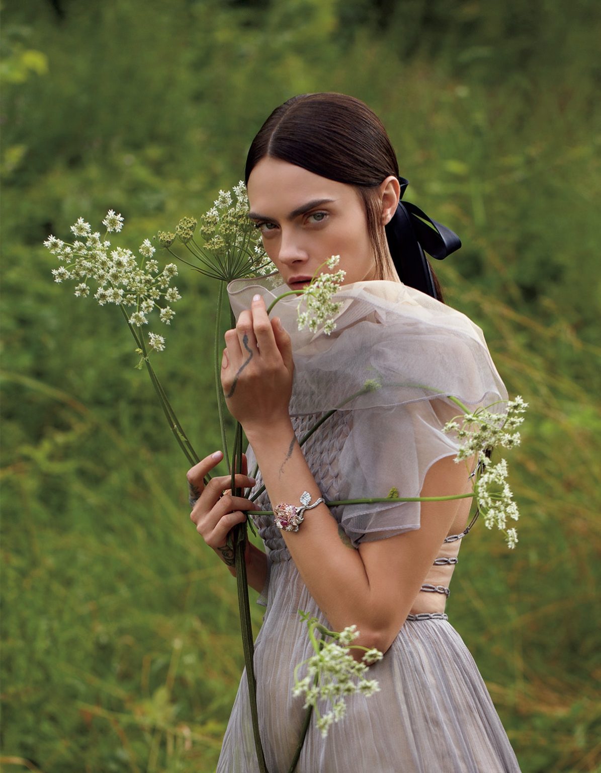 Cara Delevingne shines in Christian Dior Haute Couture on Vogue Japan ...