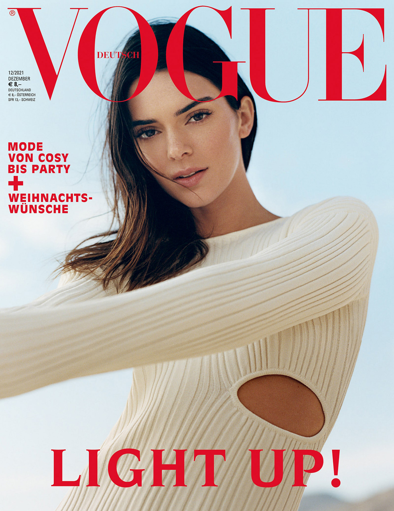 Kendall Jenner covers Vogue Germany December 2021 by Dan Martensen -  fashionotography