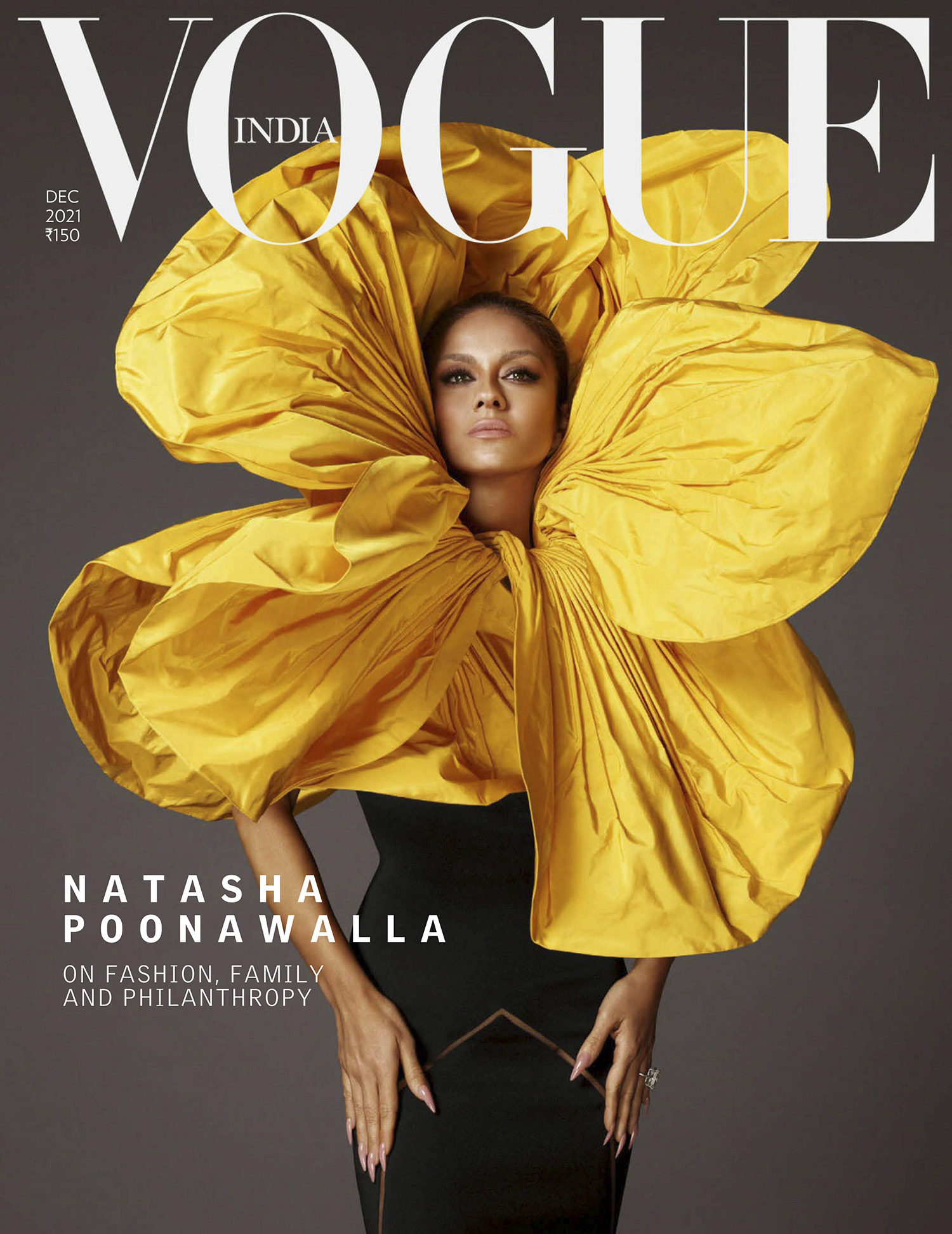 Natasha Poonawalla covers Vogue India December 2021 by Mert & Marcus -  fashionotography
