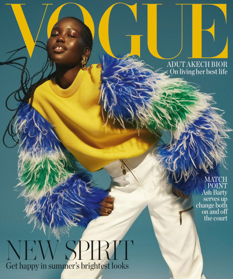 Adut Akech in Louis Vuitton on Vogue Australia January 2022 cover by ...