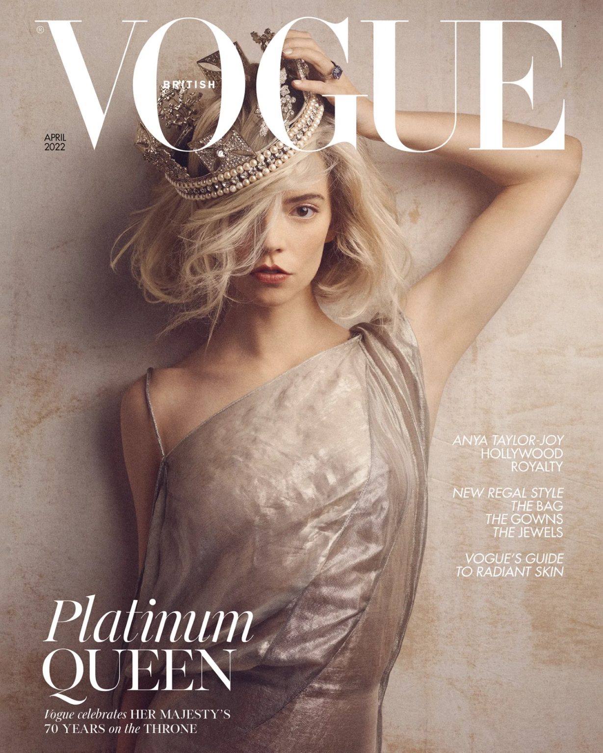 Anya TaylorJoy covers British Vogue April 2022 by Craig McDean