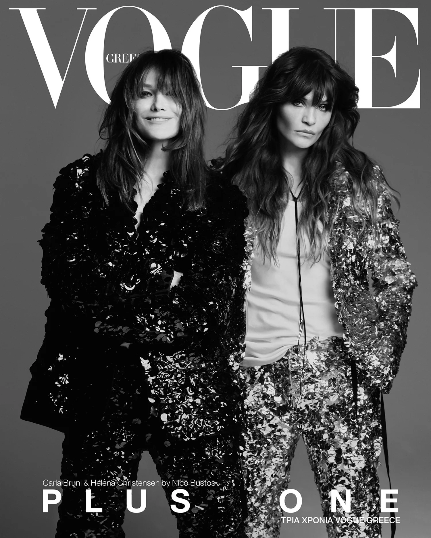 Carla Bruni and Helena Christensen cover Vogue Greece April 2022 by ...