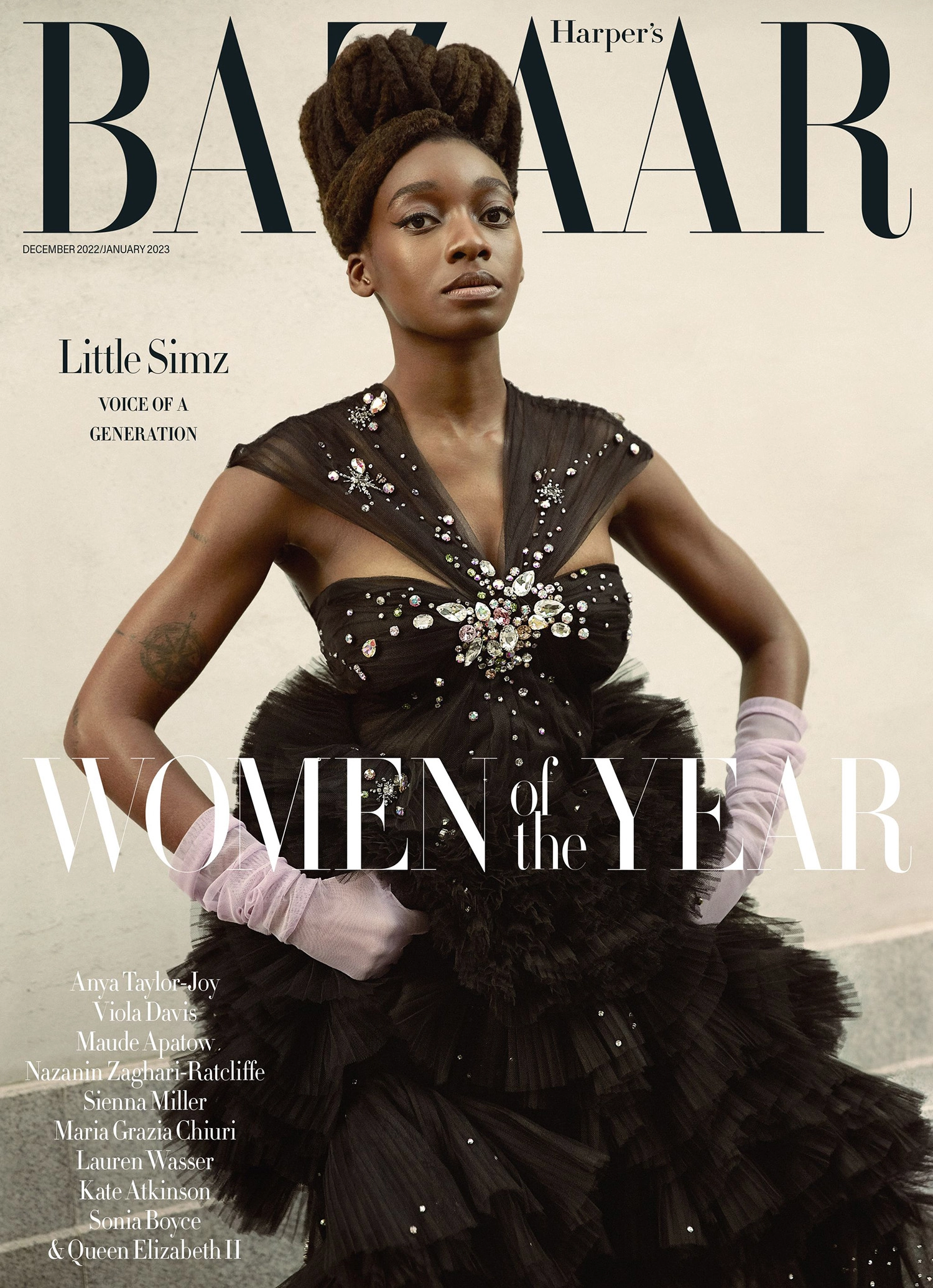 Little Simz Covers Harpers Bazaar Uk December 2022january 2023 By Camilla Akrans