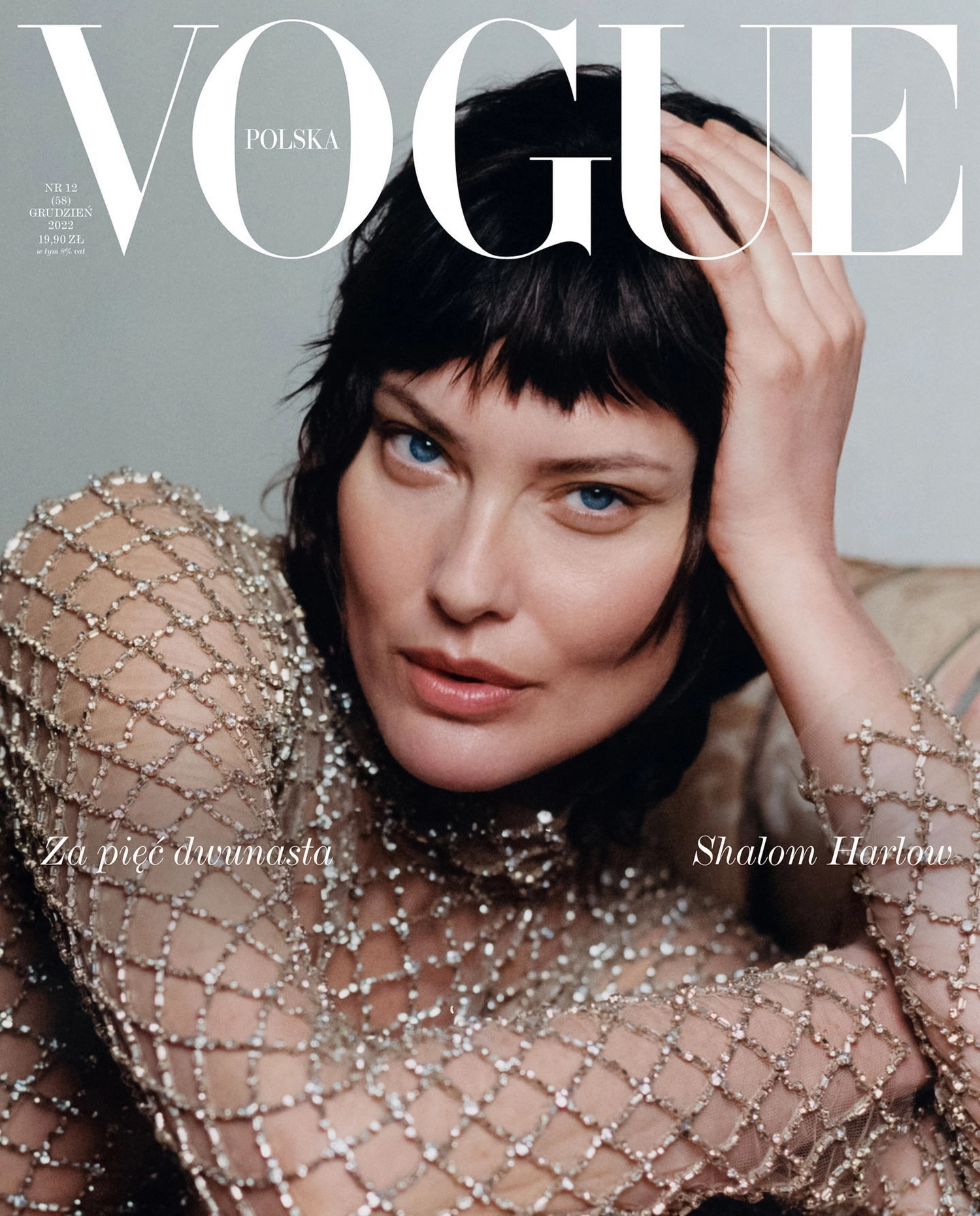 Shalom Harlow covers Vogue Poland December 2022 by Stuart Winecoff ...