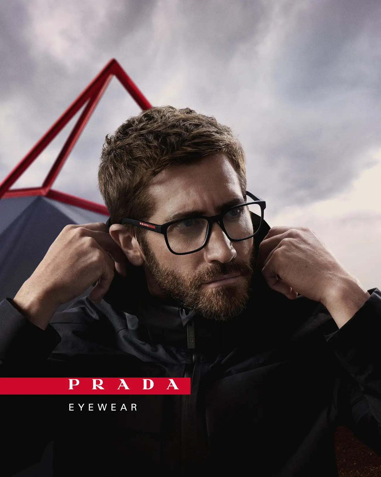 Jake Gyllenhaal, face of Prada's Linea Rossa Spring-Summer 2023 campaign