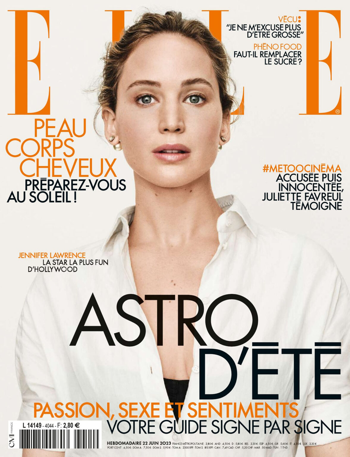 Jennifer Lawrence in Dior on Elle France June 22nd, 2023 by Daniel ...