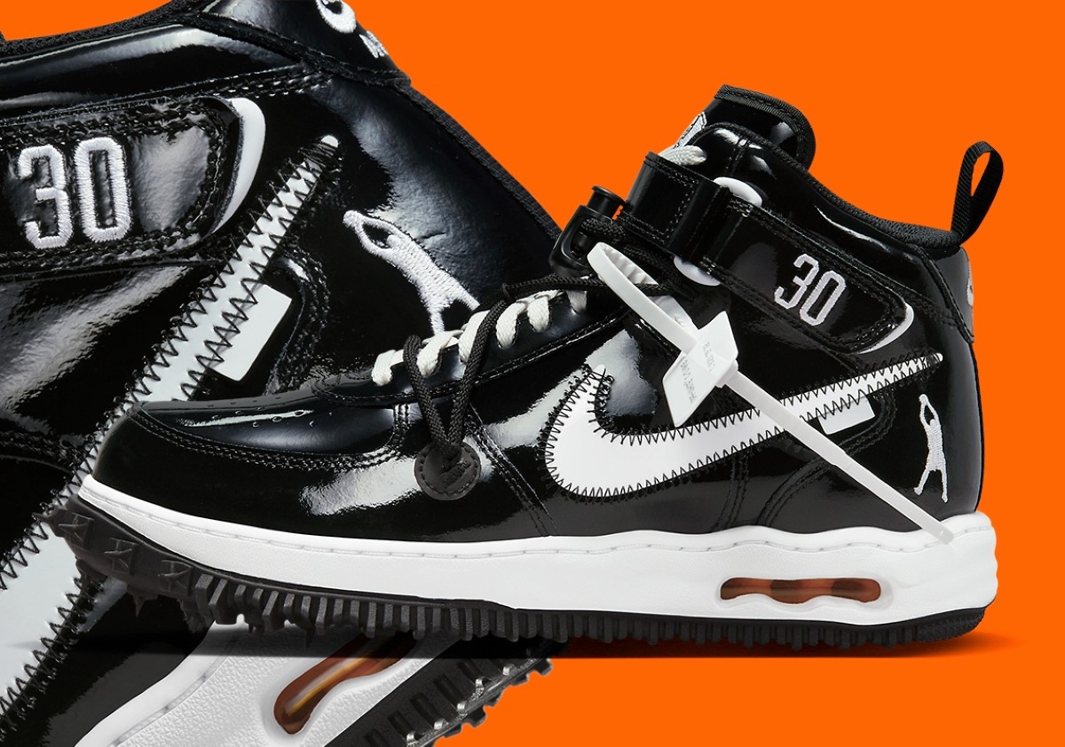 Experience the Off-White x Nike Air Force 1 Mid “Sheed through official  images - fashionotography