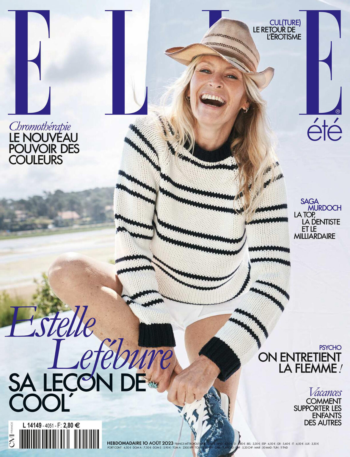 Estelle Lefébure covers Elle France August 10th, 2023 by Jan Welters ...