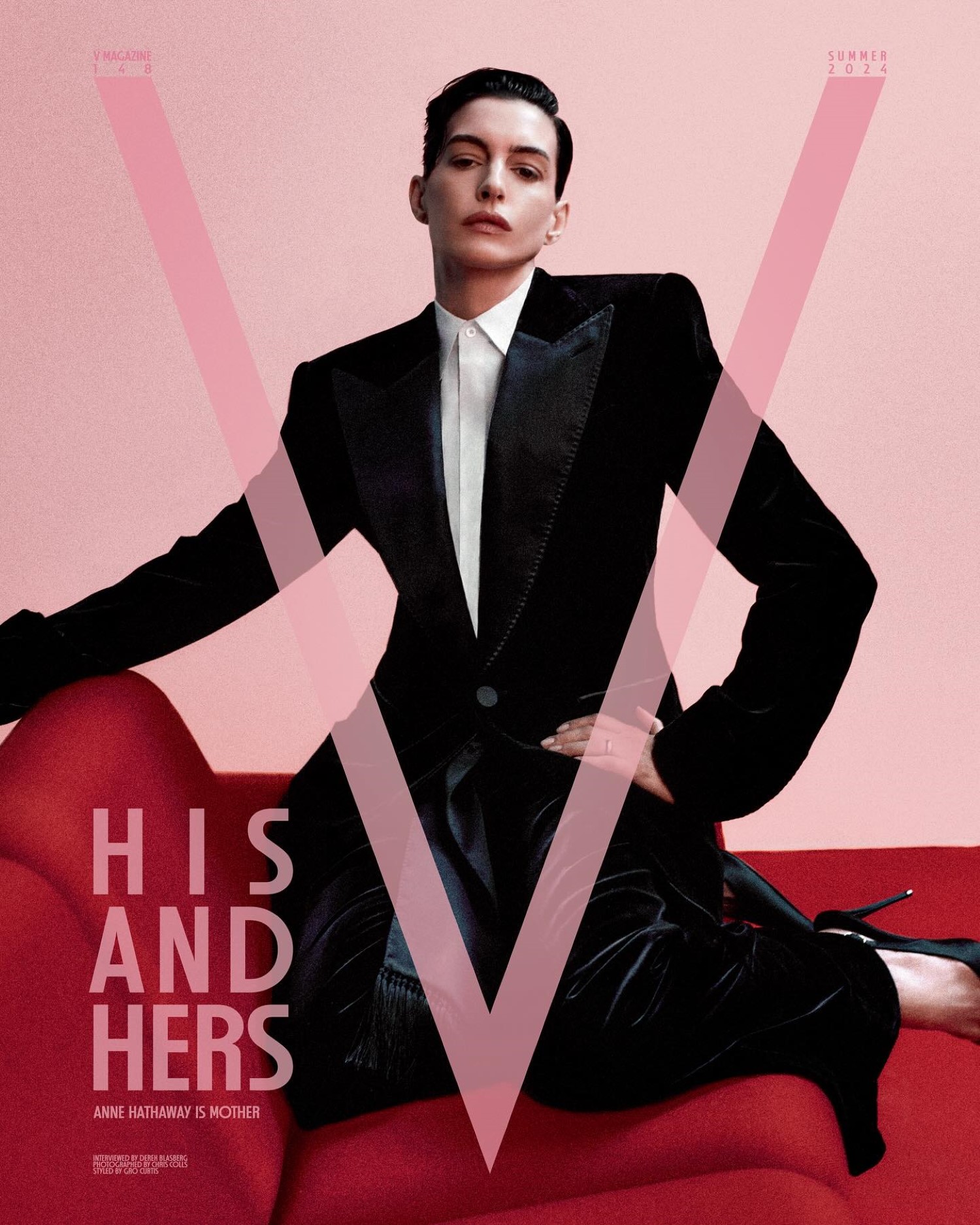 Anne Hathaway covers V Magazine Summer 2024 by Chris Colls