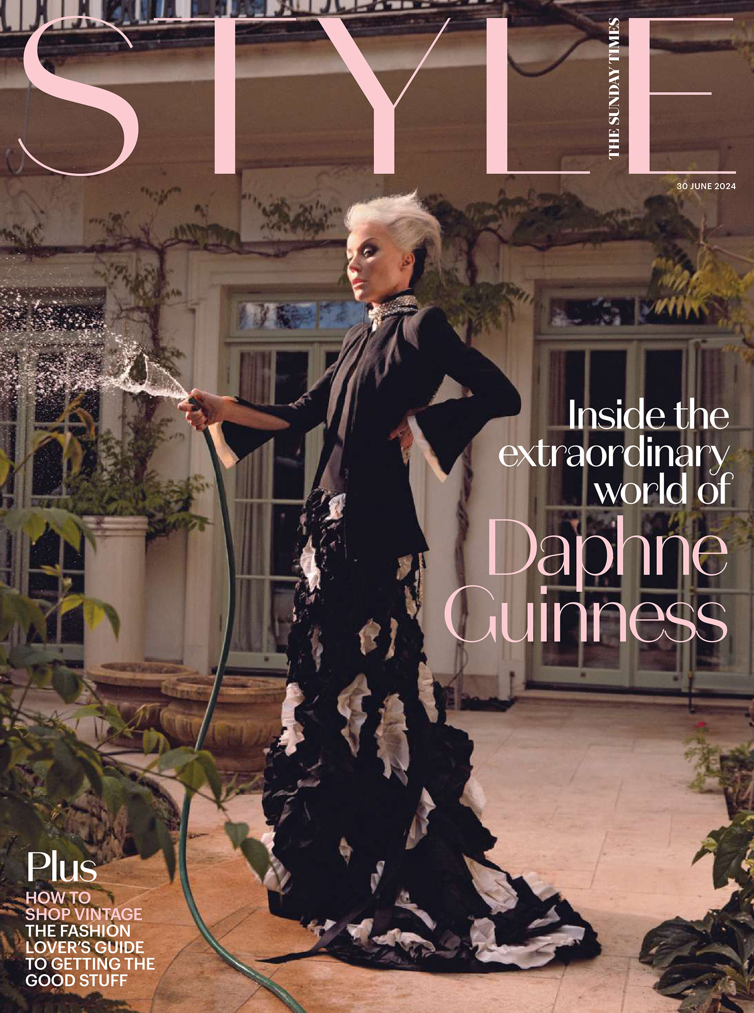 Daphne Guinness covers The Sunday Times Style June 30th, 2024 by Daniel Sachon