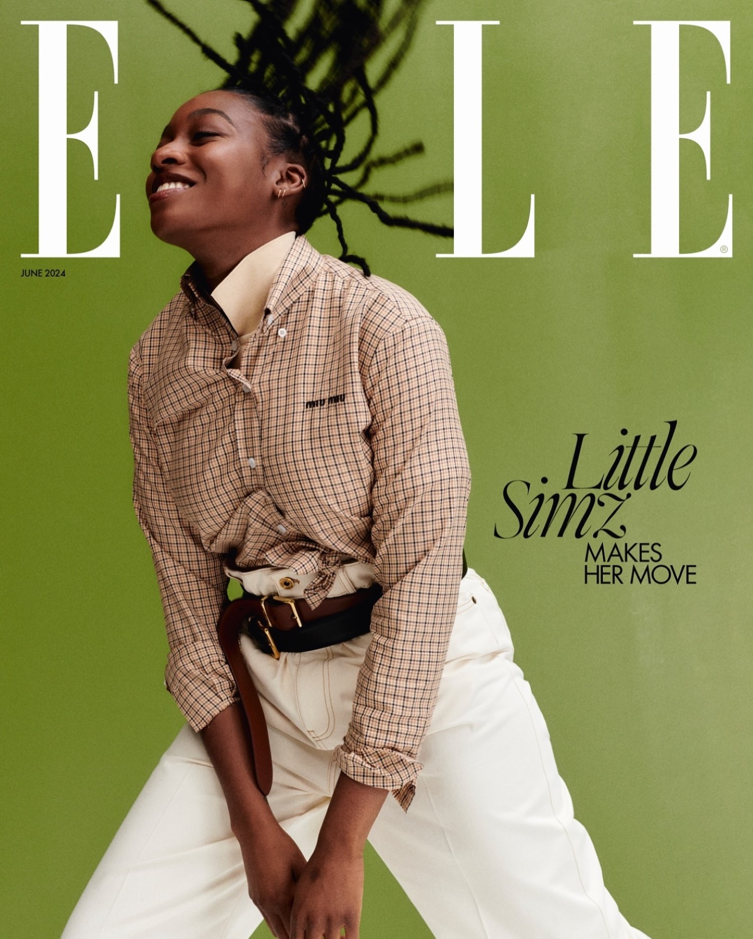 Little Simz covers Elle UK June 2024 by Ekua King