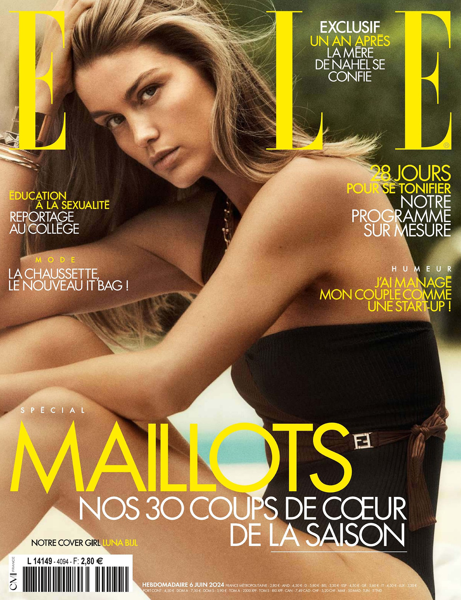 Luna Bijl covers Elle France June 6th, 2024 by Tom Schirmacher