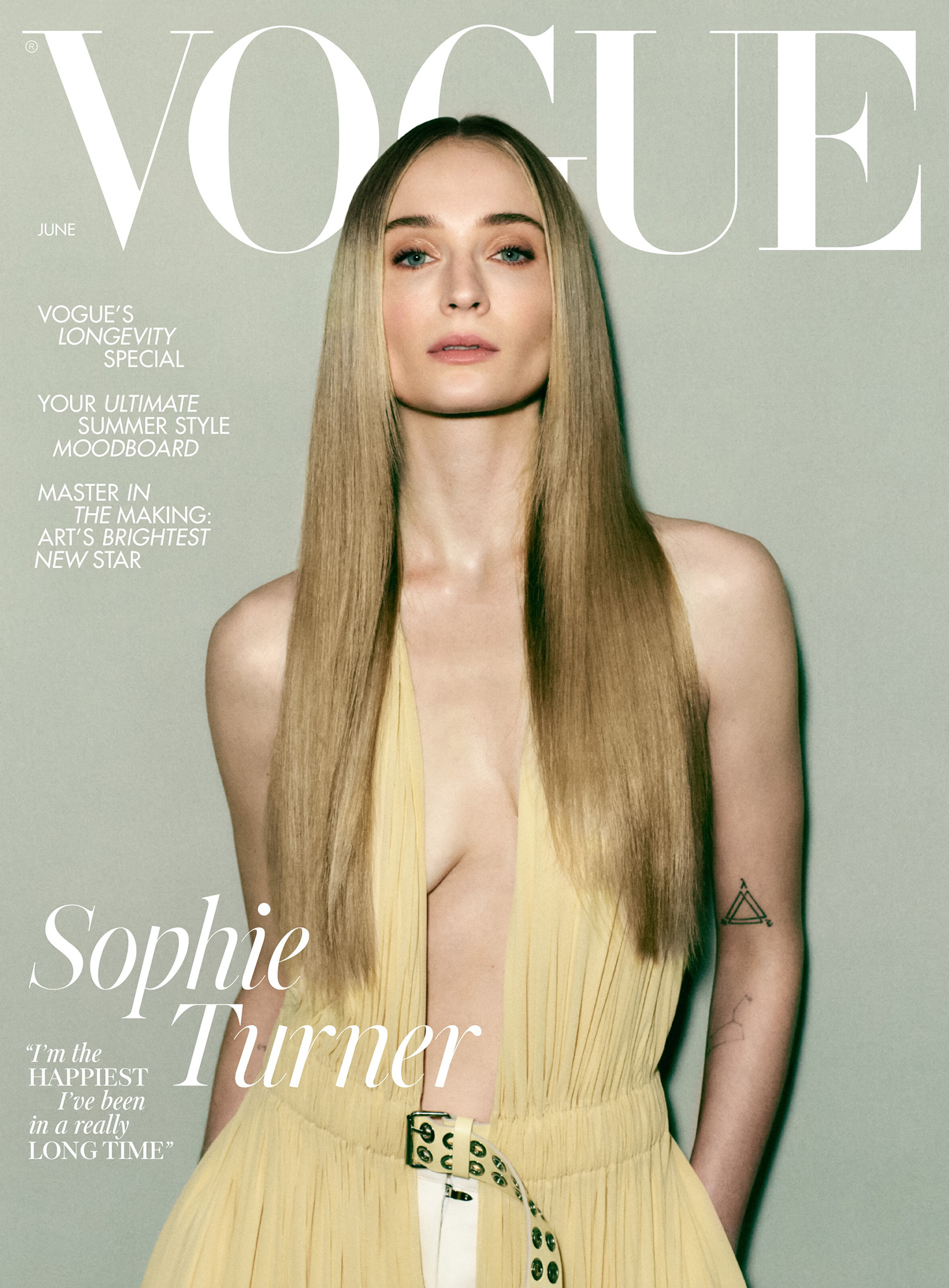 Sophie Turner covers British Vogue June 2024 by Mikael Jansson