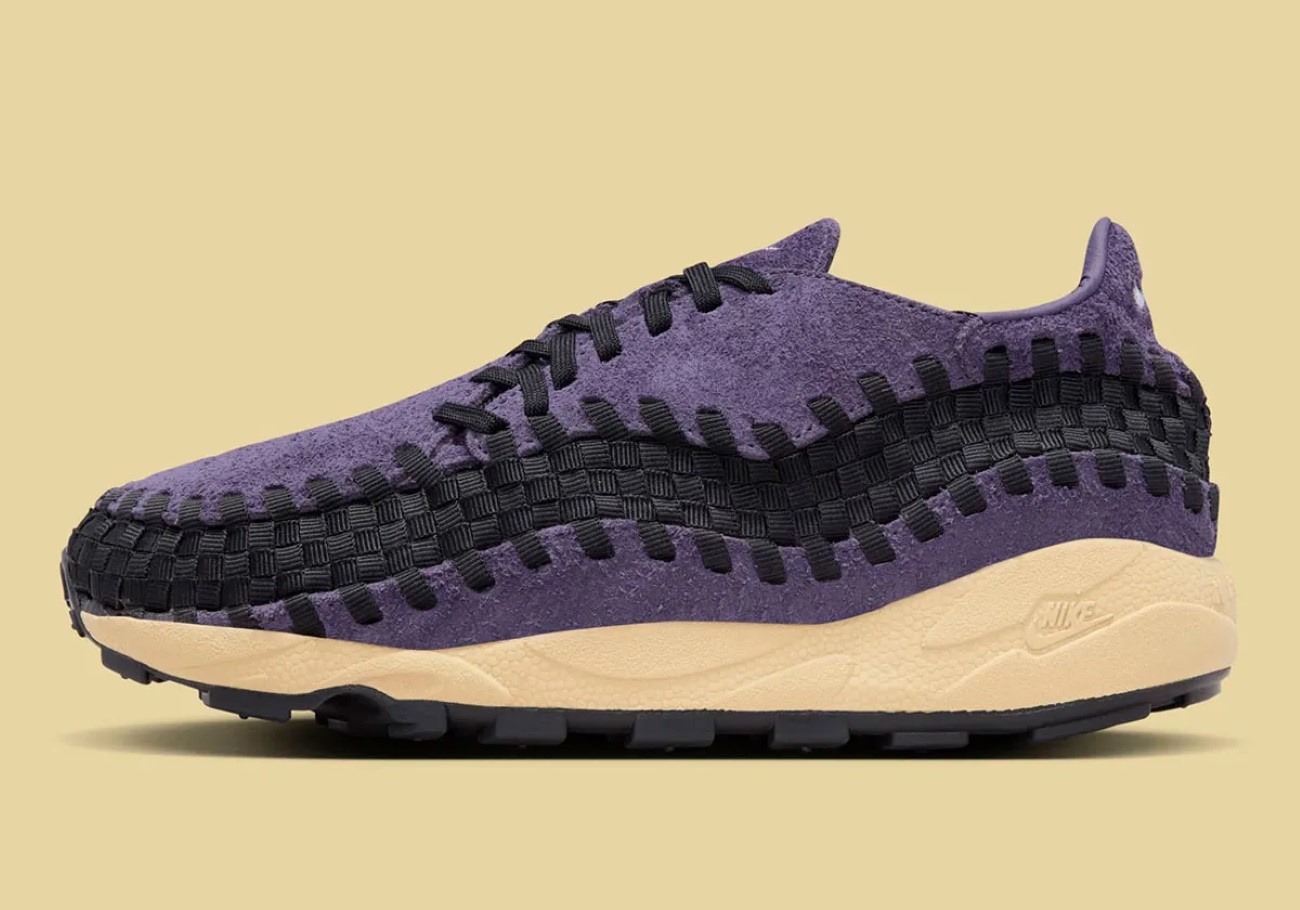 Nike Air Footscape Woven "Dark Raisin" returns with hairy suede and vintage midsole