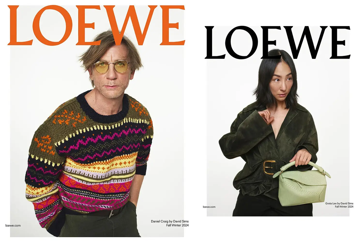 Loewe's Fall/Winter 2024 campaign features Daniel Craig and Greta Lee