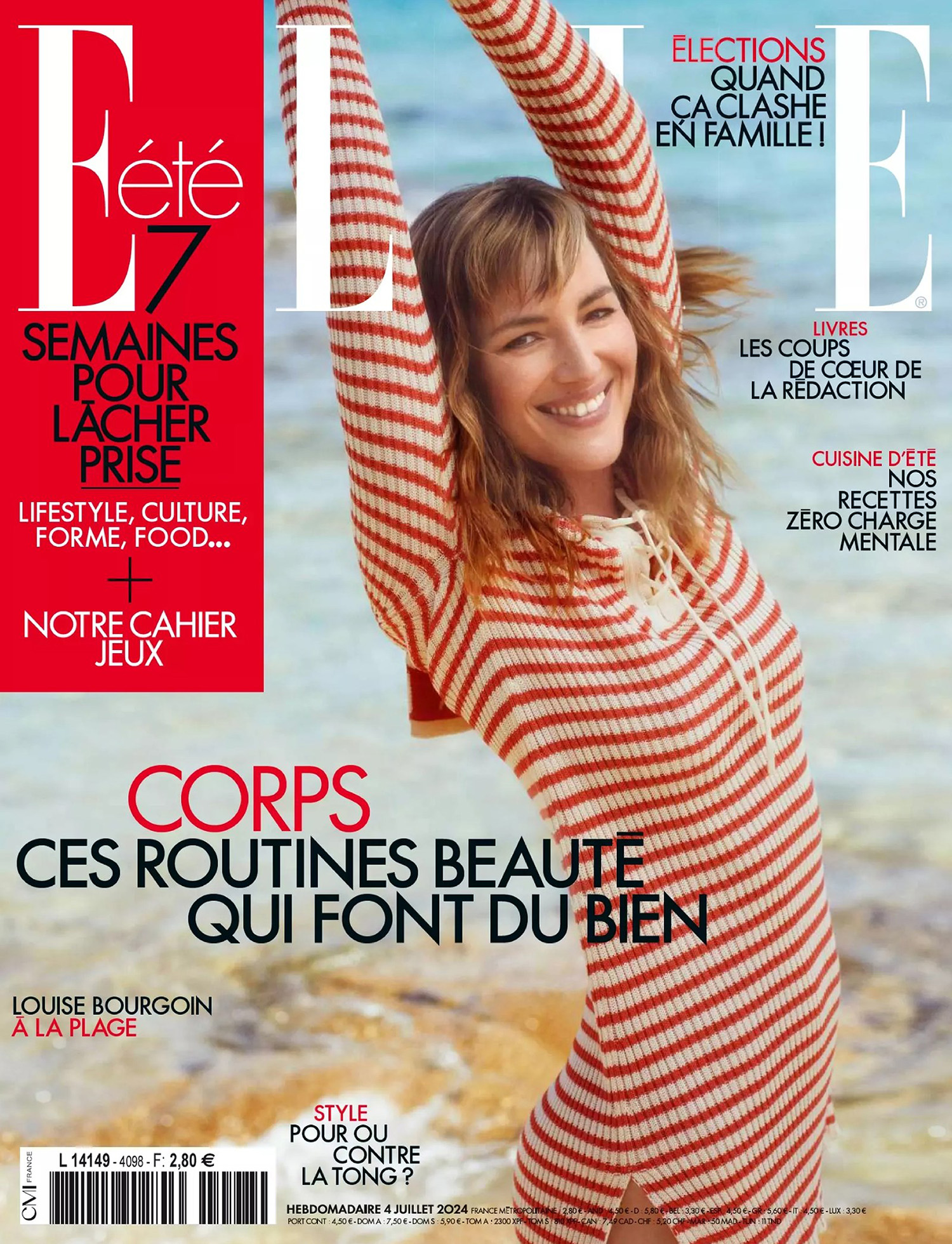 Louise Bourgoin covers Elle France July 4th, 2024 by Laura Sciacovelli