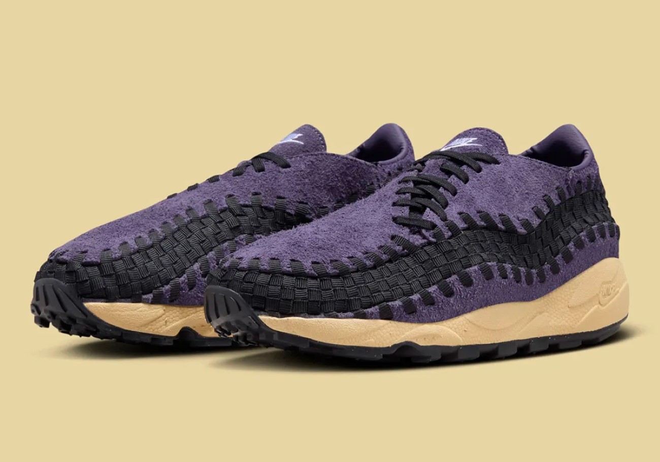 Nike Air Footscape Woven "Dark Raisin" returns with hairy suede and vintage midsole