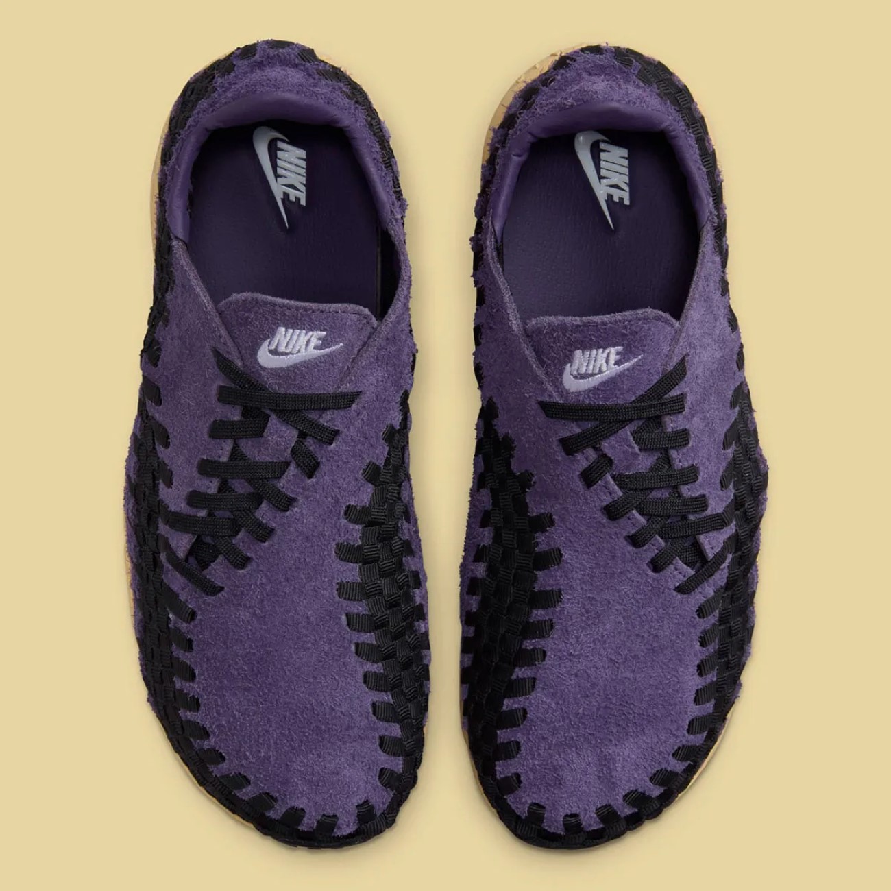 Nike Air Footscape Woven "Dark Raisin" returns with hairy suede and vintage midsole