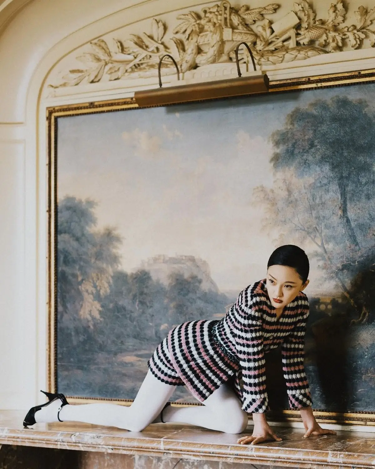 Zhou Xun in Chanel on Vogue China July 2024 by Zhong Lin