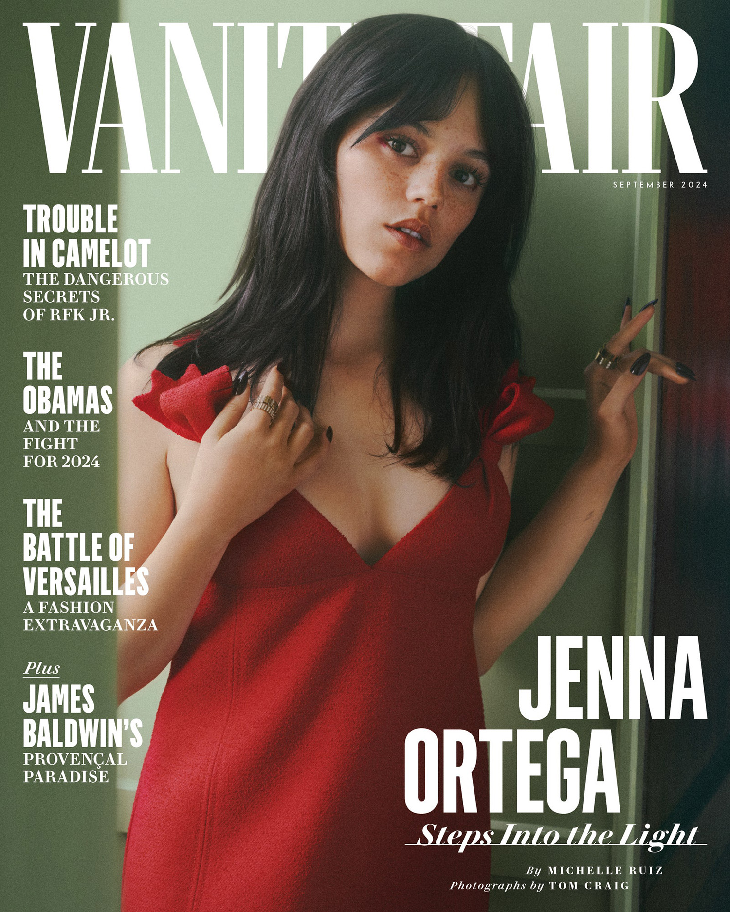 Jenna Ortega covers Vanity Fair September 2024 by Tom Craig