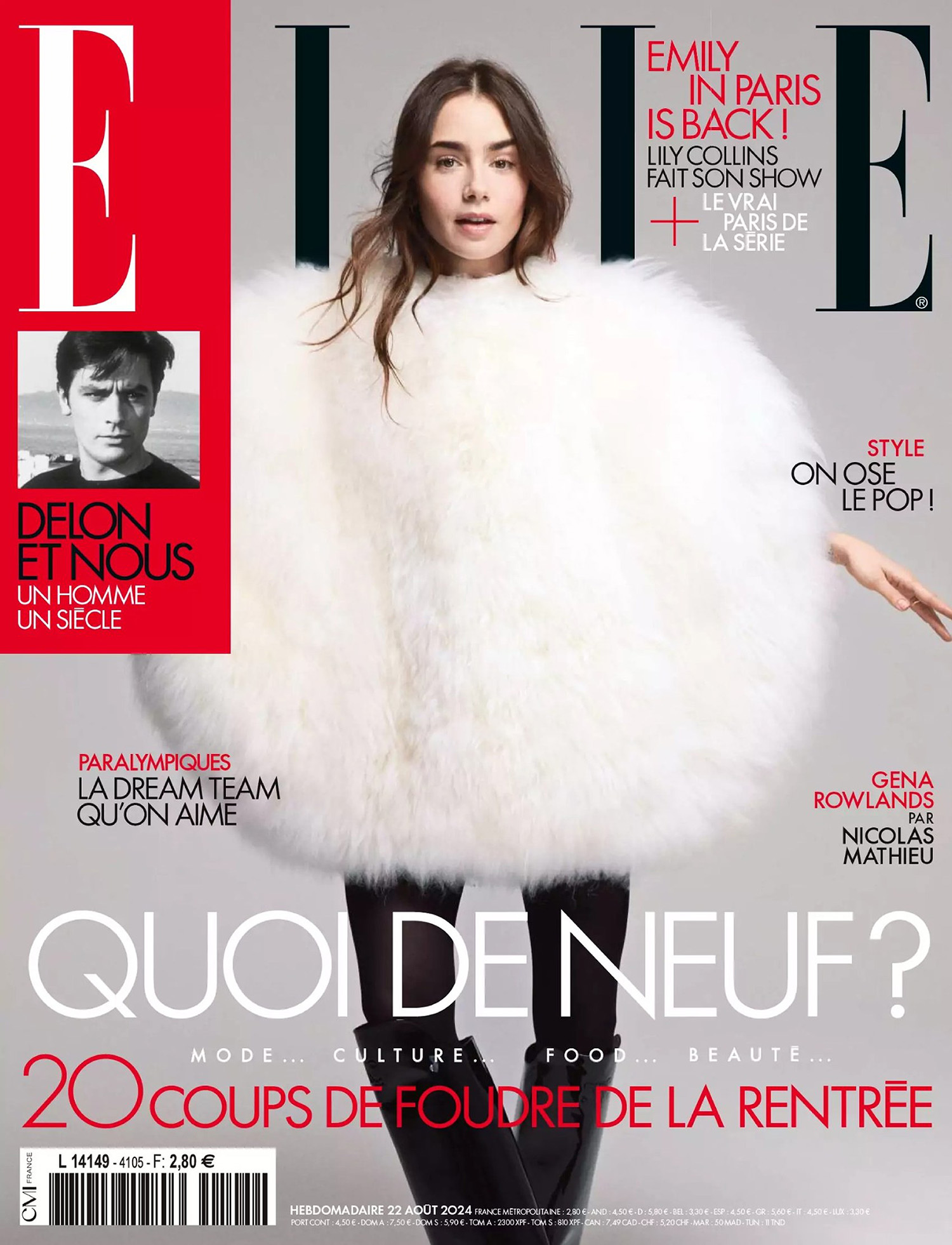 Lily Collins covers Elle France August 22nd, 2024 by Camilla Akrans