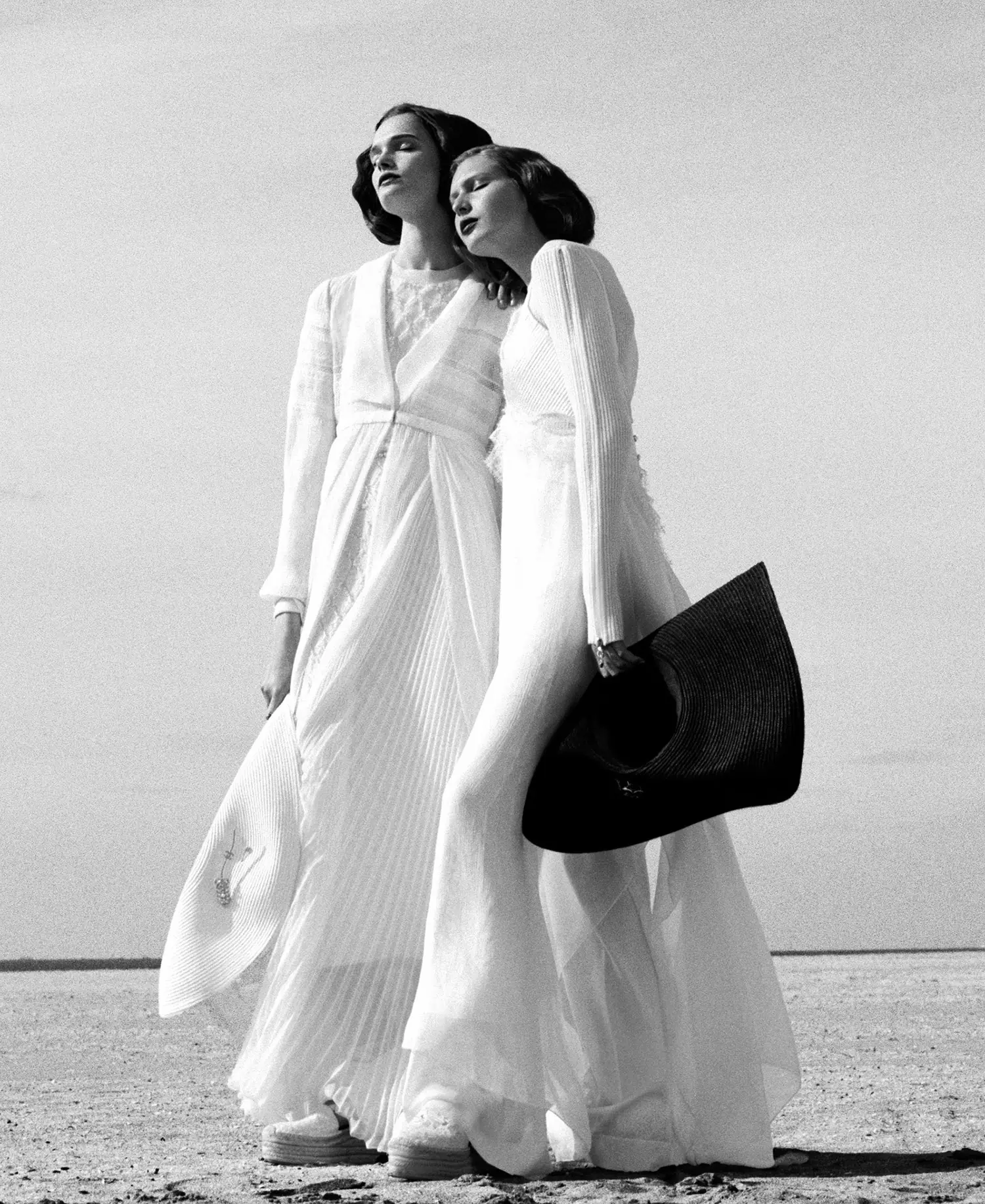 Lulu Tenney and Angelina Kendall in Chanel on Vogue Global August 2024 by Malick Bodian