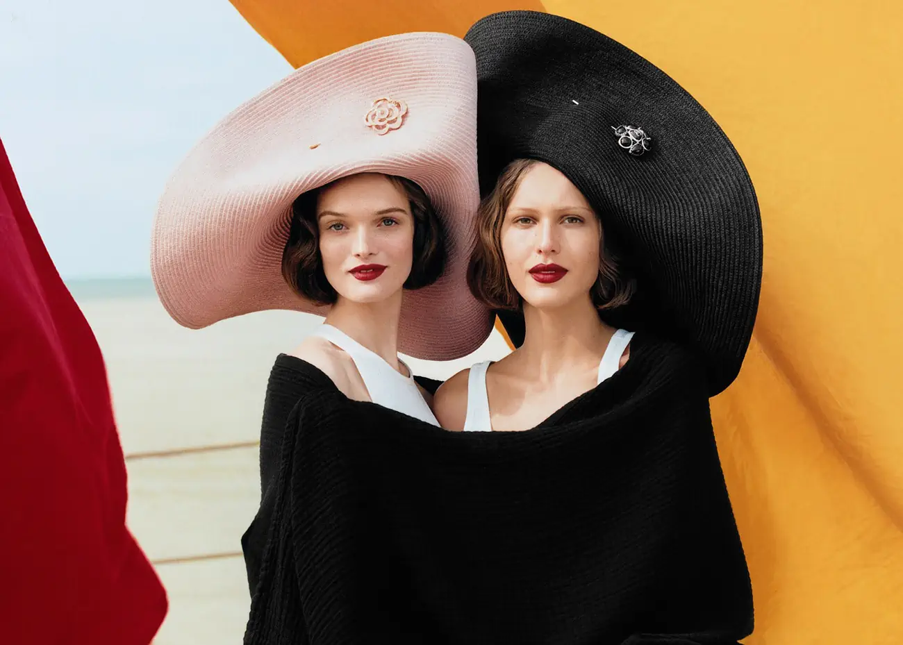 Lulu Tenney and Angelina Kendall in Chanel on Vogue Global August 2024 by Malick Bodian