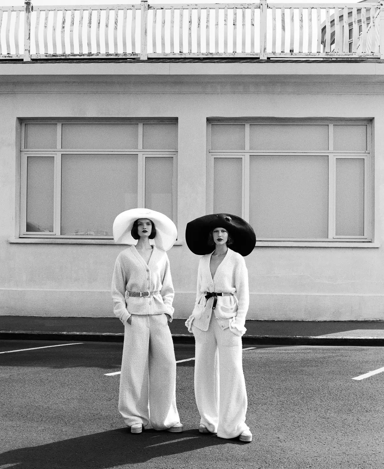 Lulu Tenney and Angelina Kendall in Chanel on Vogue Global August 2024 by Malick Bodian