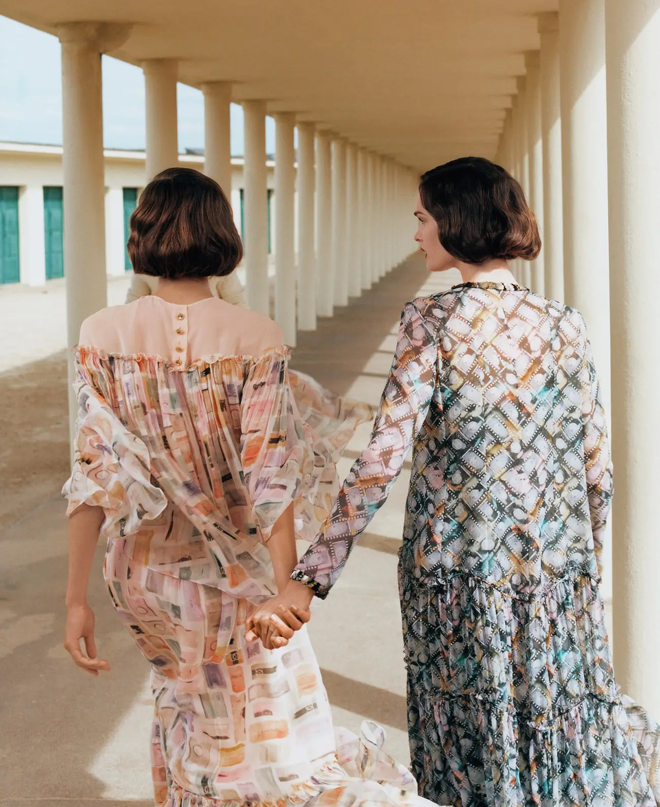 Lulu Tenney and Angelina Kendall in Chanel on Vogue Global August 2024 by Malick Bodian