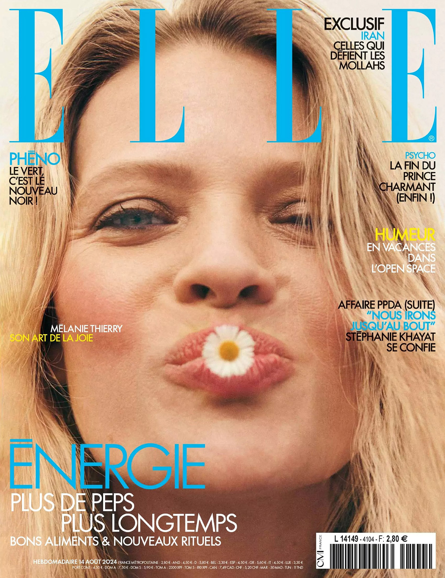 Mélanie Thierry covers Elle France August 15th, 2024 by Jonas Bresnan