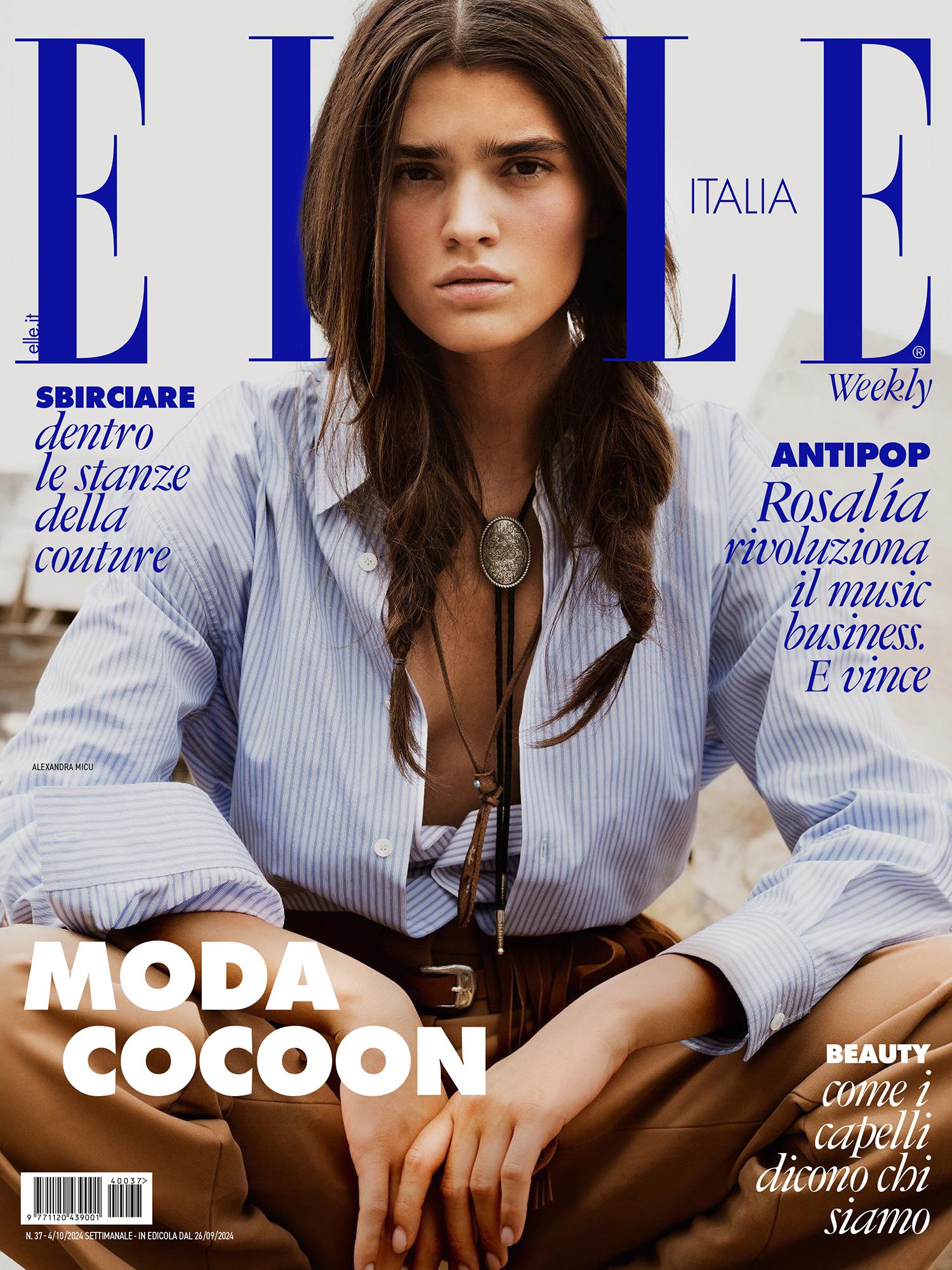 Alexandra Micu covers Elle Italia September 26th, 2024 by François Rotger