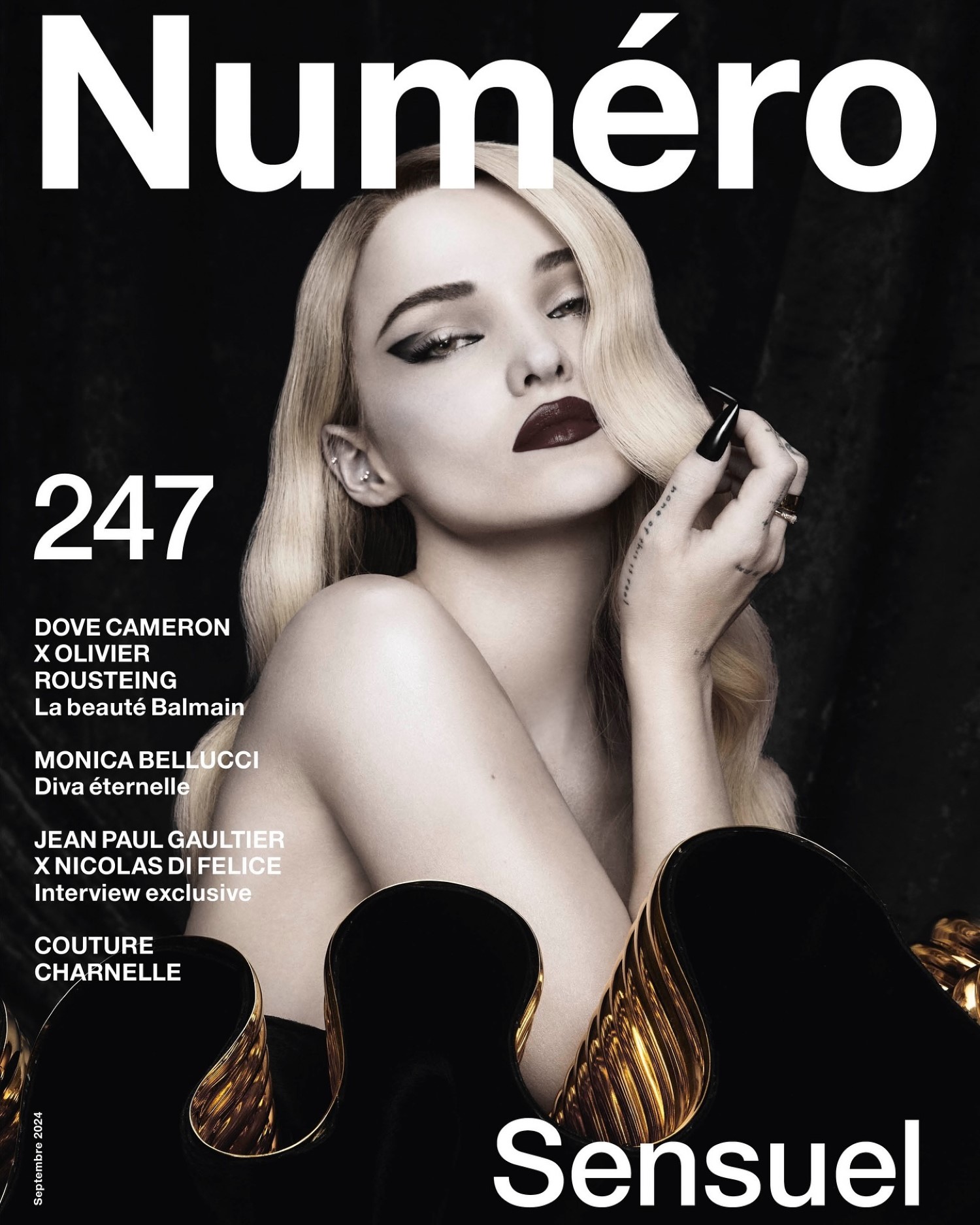 Dove Cameron in Balmain on Numéro September 2024 by Kenny Germé