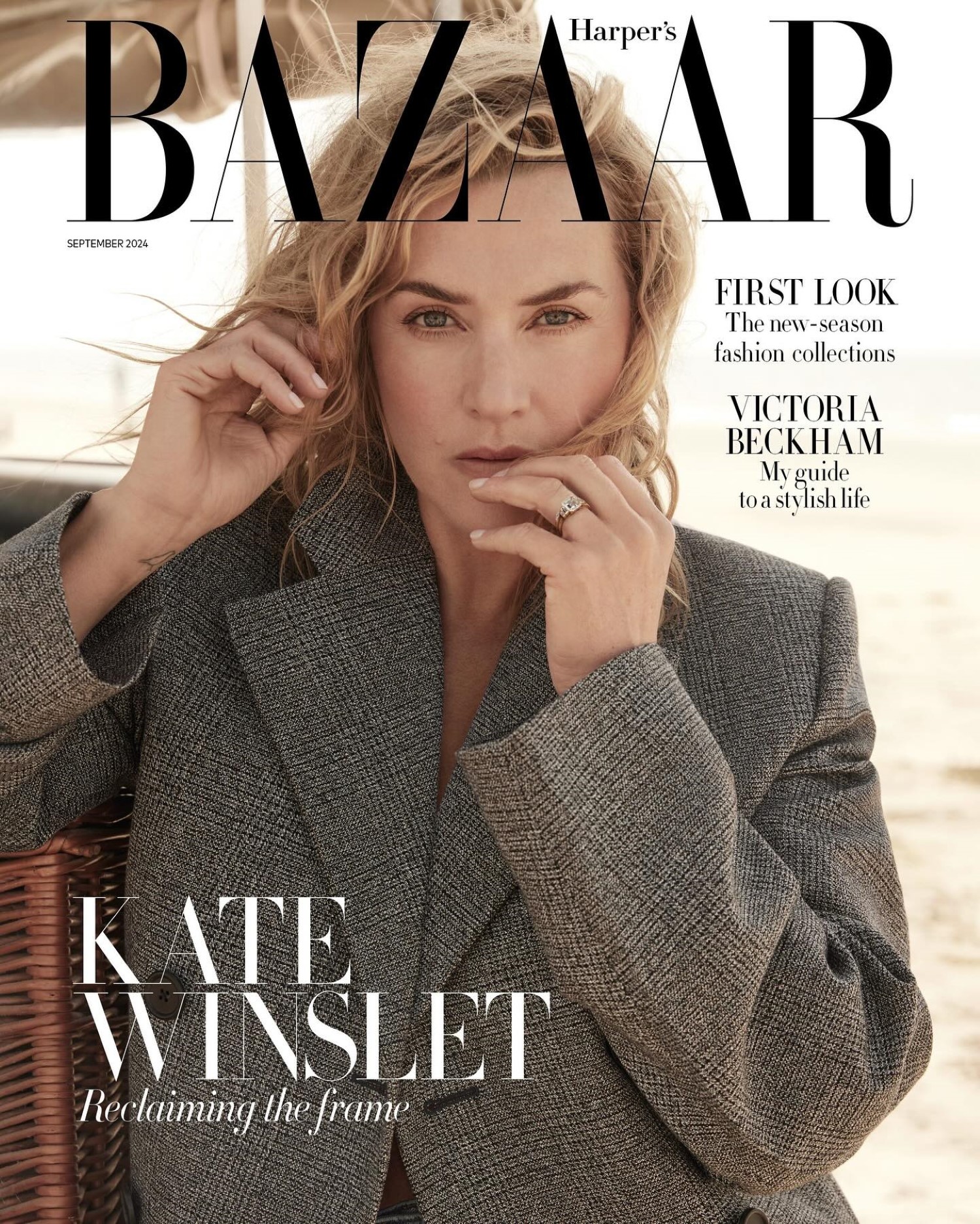 Kate Winslet covers Harper’s Bazaar UK September 2024 by Alexi Lubomirski