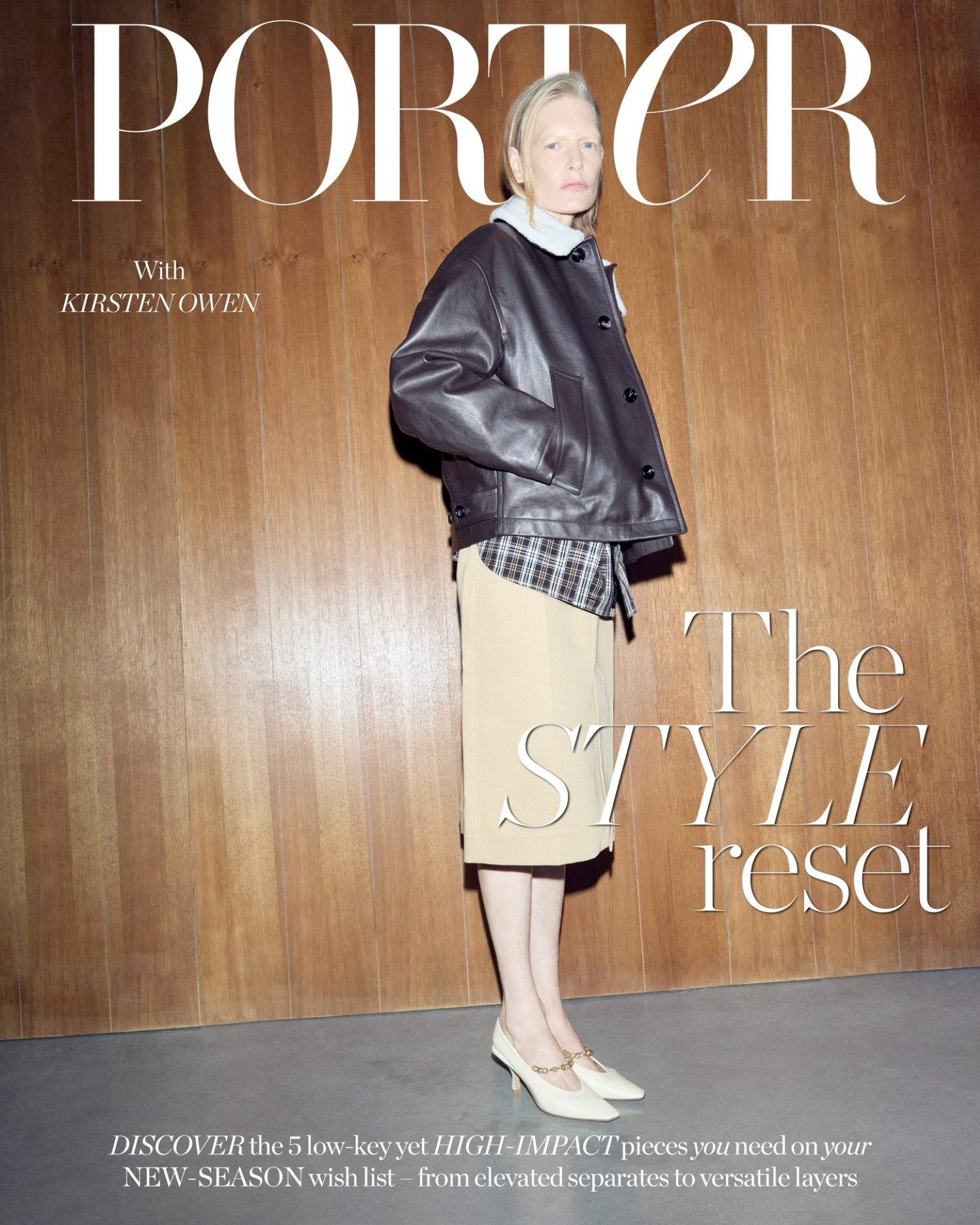 Kirsten Owen covers Porter Magazine September 2nd, 2024 by Annemarie Kuus