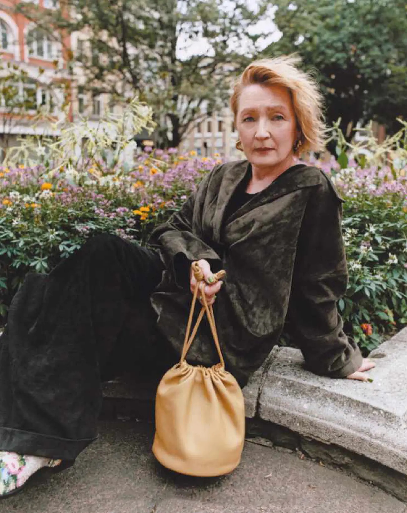 Lesley Manville in Loewe on The Sunday Times Style September 8th, 2024 by Charlotte Hadden