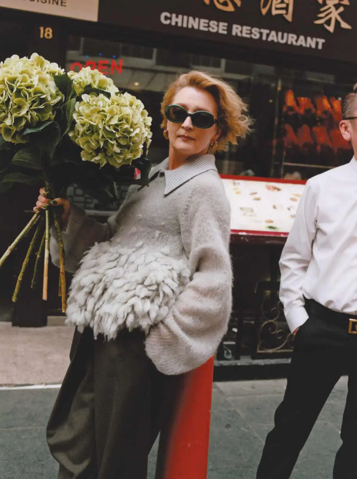 Lesley Manville in Loewe on The Sunday Times Style September 8th, 2024 by Charlotte Hadden